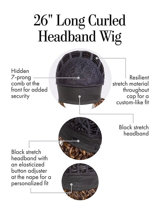 26in Long Curled Headband | Synthetic Hairpiece