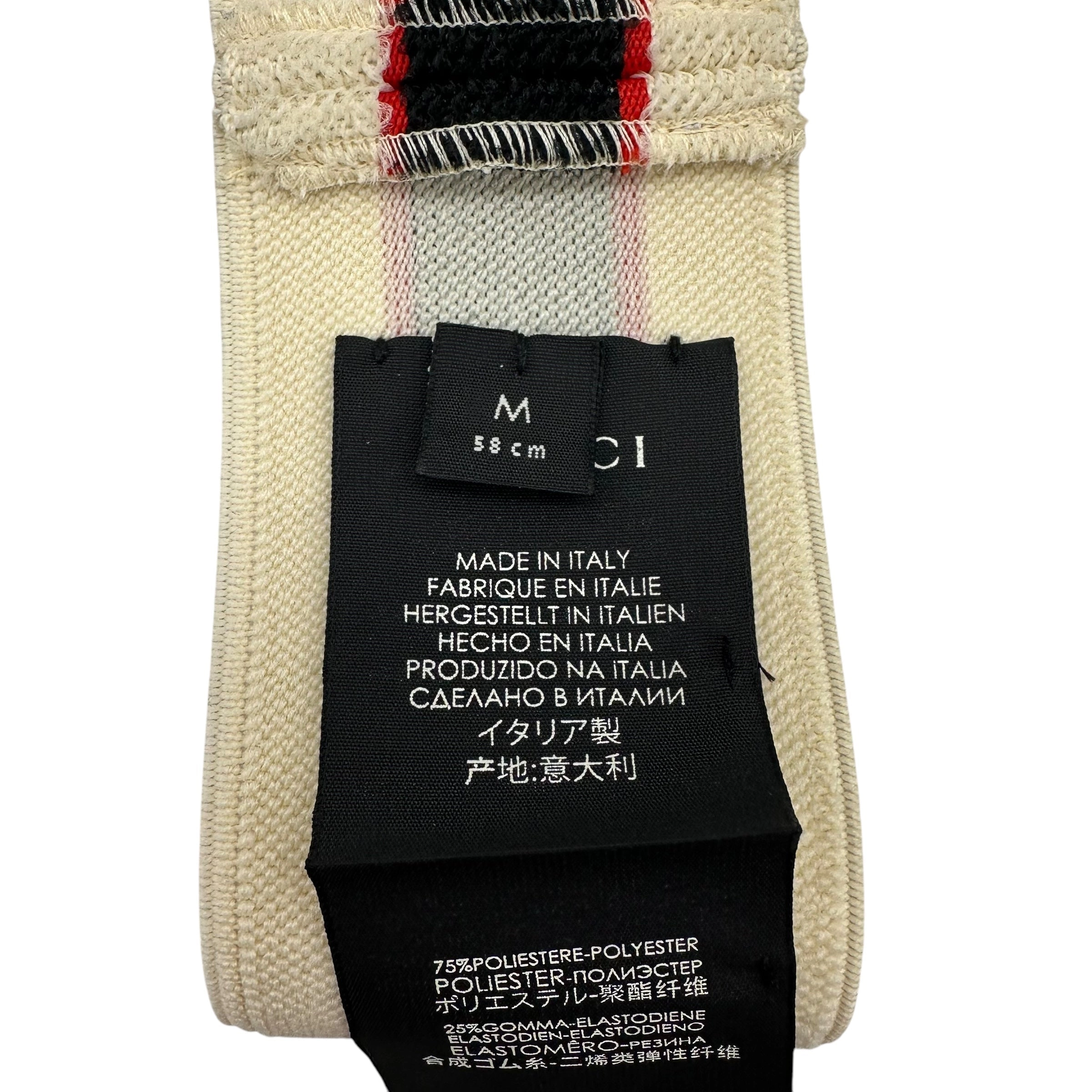 Accessory Luxury Designer Label By Gucci In Black & Cream