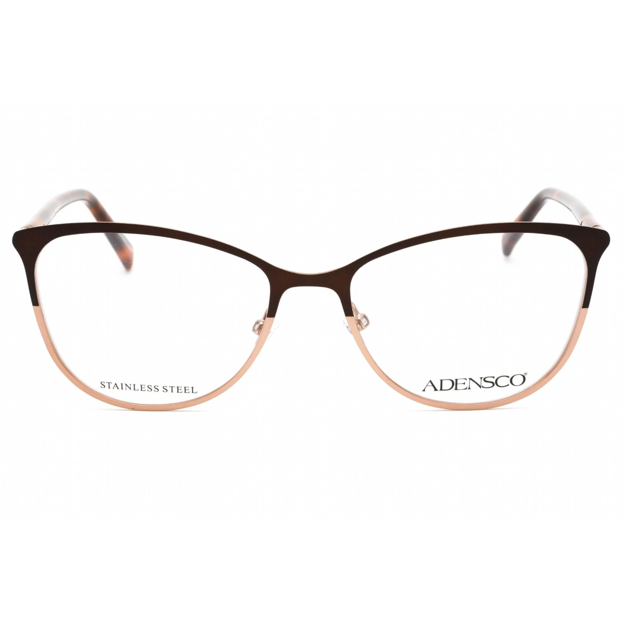 Adensco Women's Eyeglasses - Brown Gold Metal Cat Eye Shape Frame | AD 240 0FG4 00