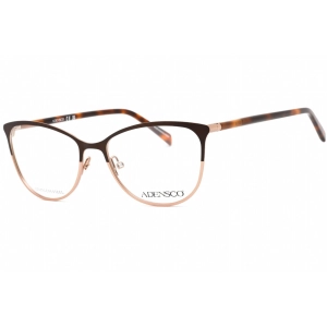 Adensco Women's Eyeglasses - Brown Gold Metal Cat Eye Shape Frame | AD 240 0FG4 00