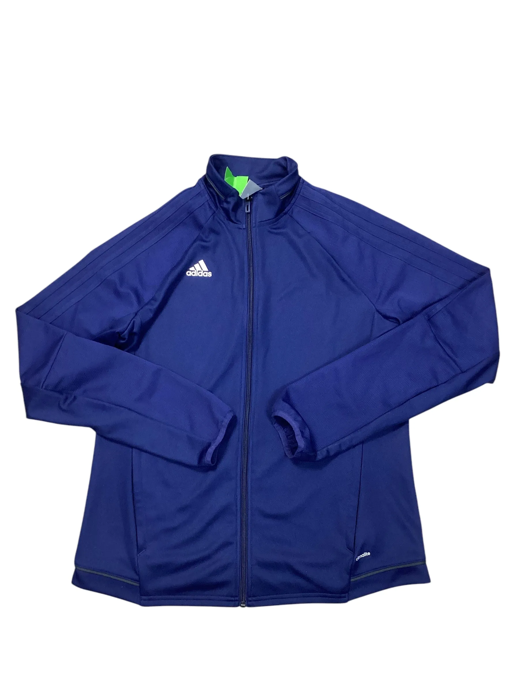 Athletic Jacket By Adidas In Navy, Size:L