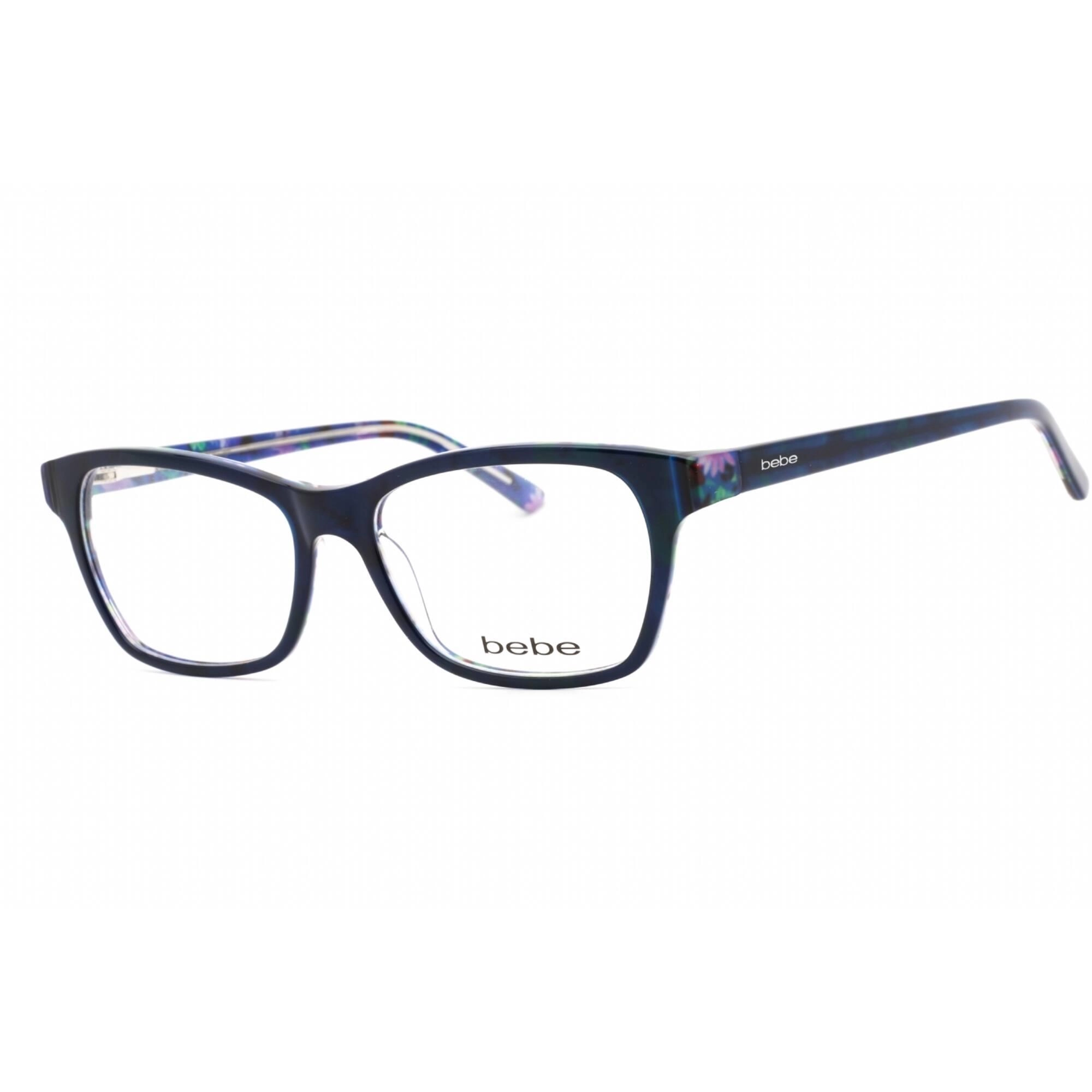 Bebe Women's Eyeglasses - Midnight Plastic Full Rim Rectangular Frame | BB5118 414