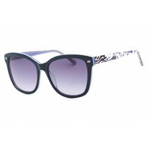 Bebe Women's Sunglasses - Navy Plastic Rectangular Fixed Nose Pads Frame | BB7234 400