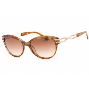 Bebe Women's Sunglasses - Topaz Full Rim Oval Brown Gradient Lens Frame | BB7216 200
