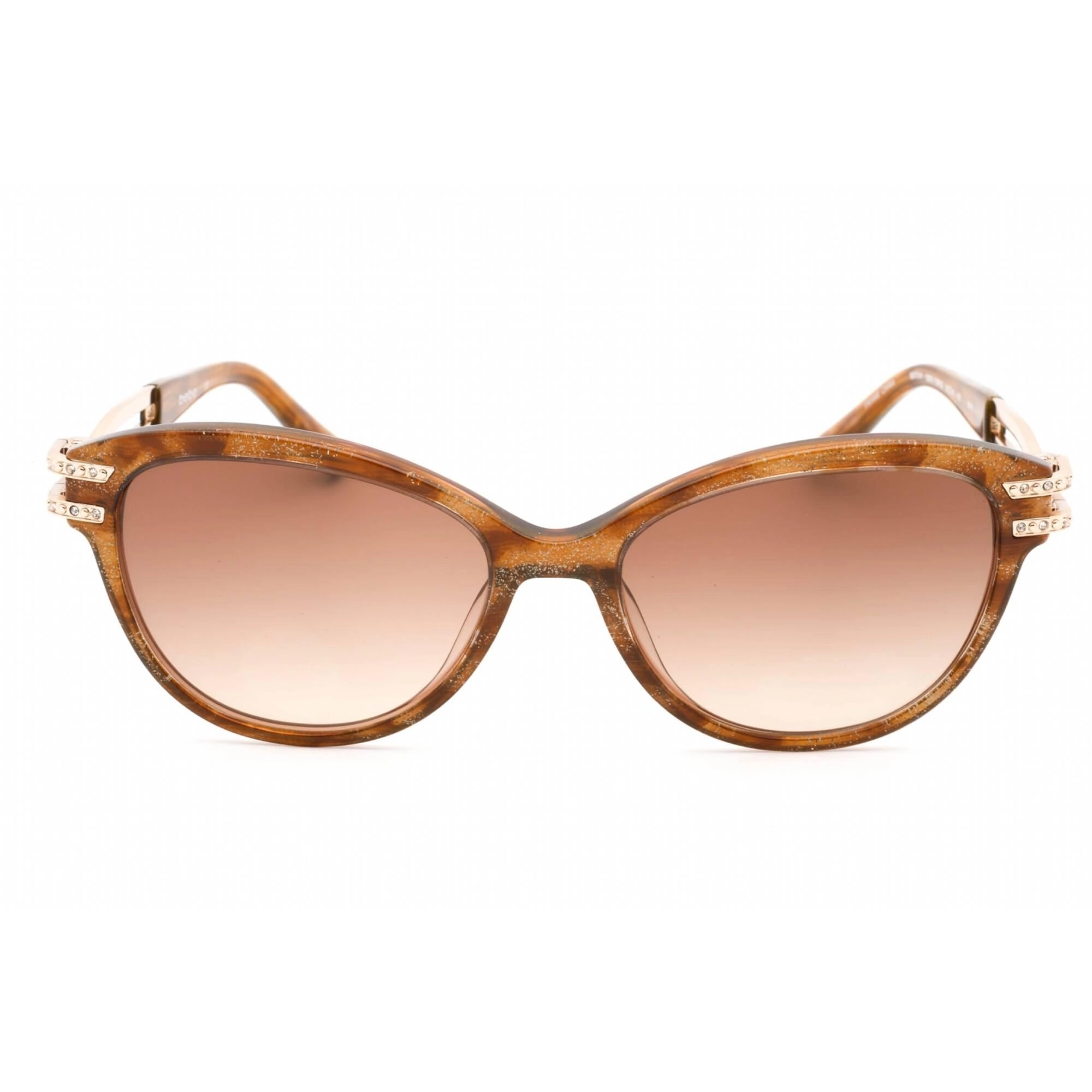Bebe Women's Sunglasses - Topaz Full Rim Oval Brown Gradient Lens Frame | BB7216 200