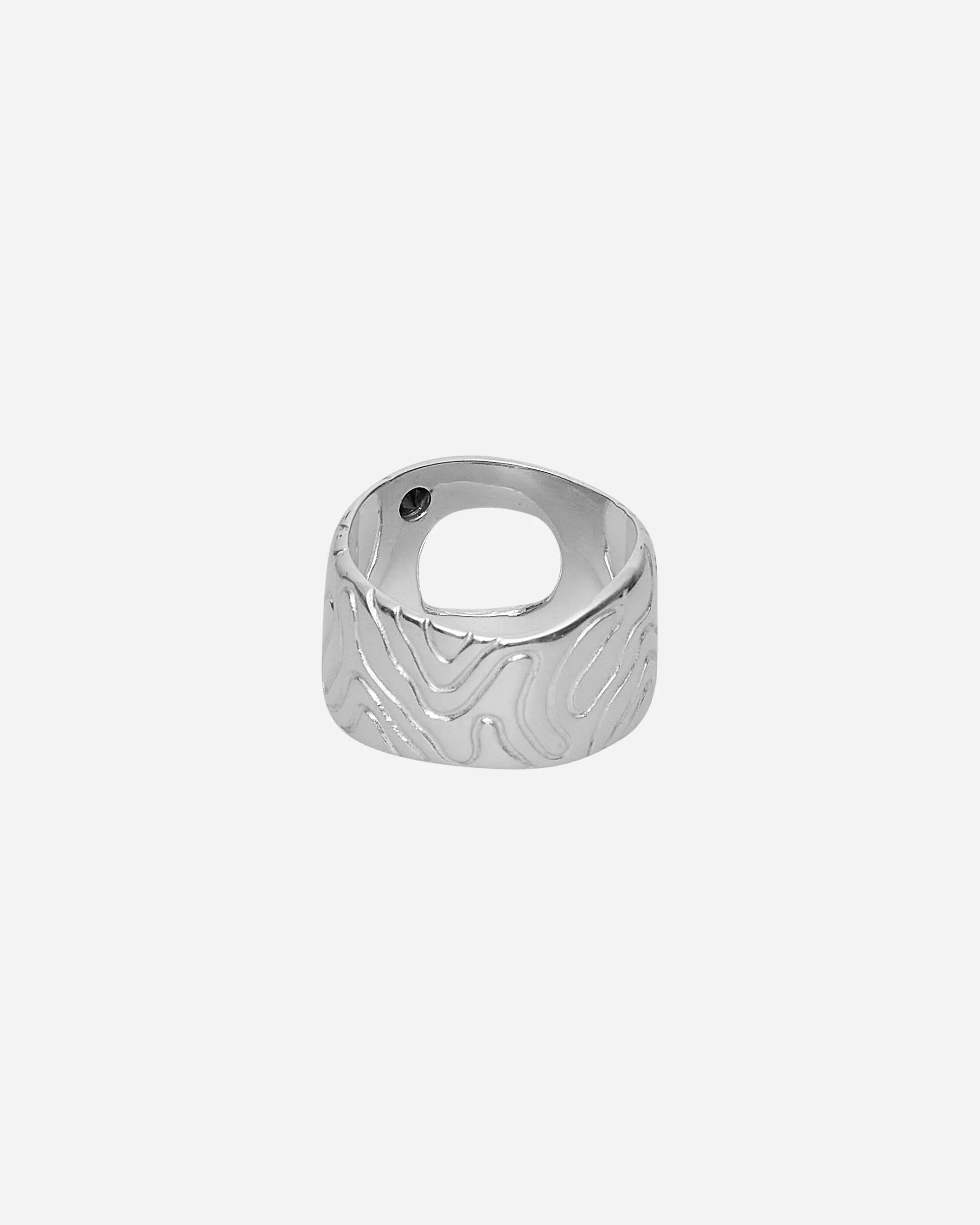 Black Sapphire Globe Ring Silver