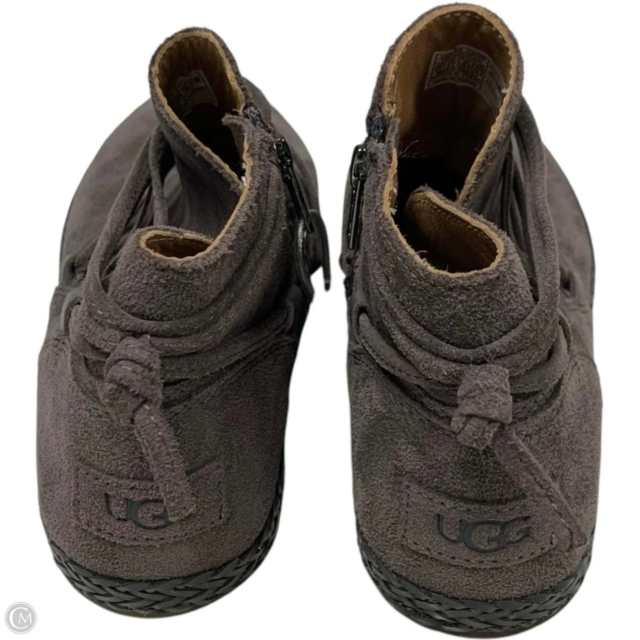 Boots Designer By Ugg In Grey, Size: 7.5