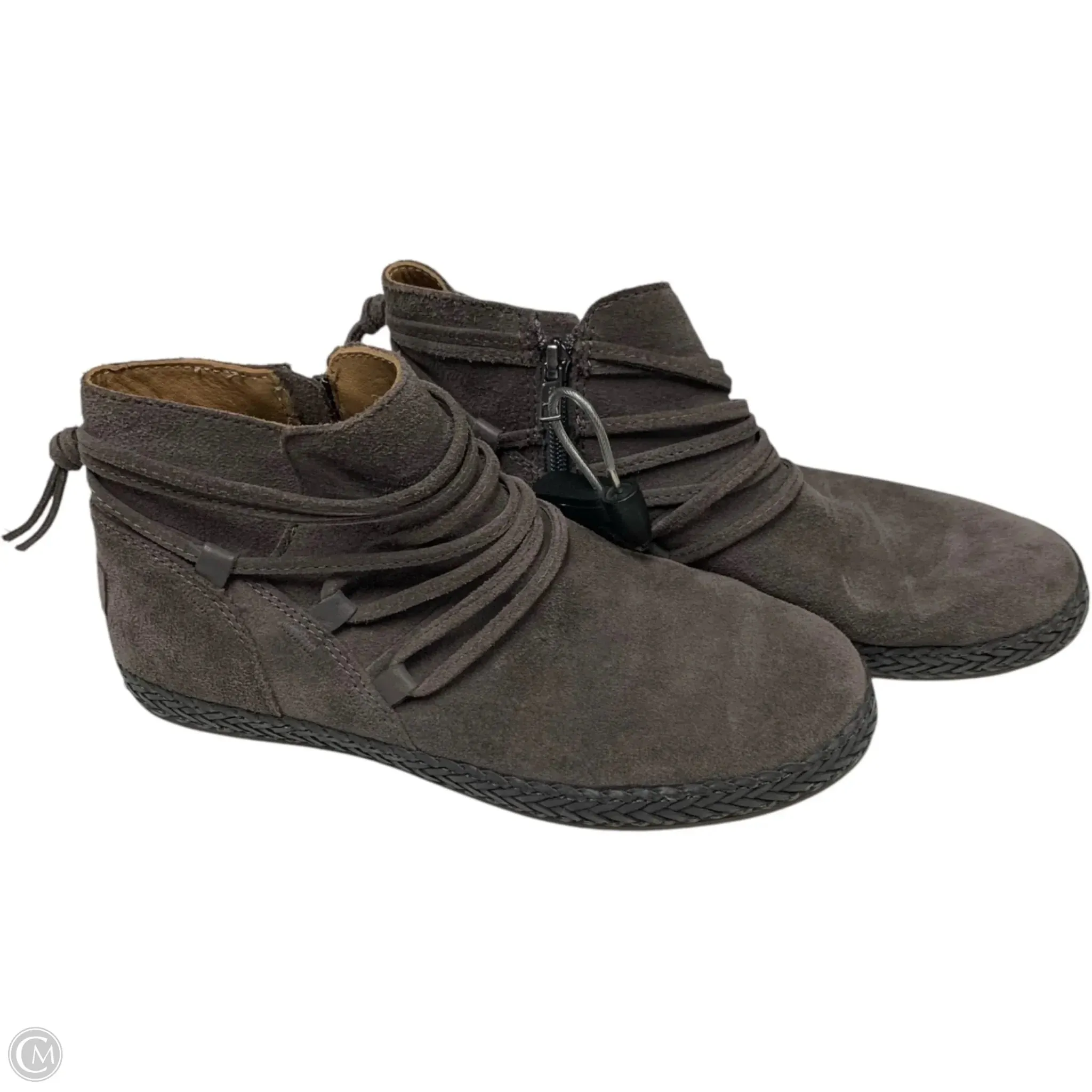 Boots Designer By Ugg In Grey, Size: 7.5