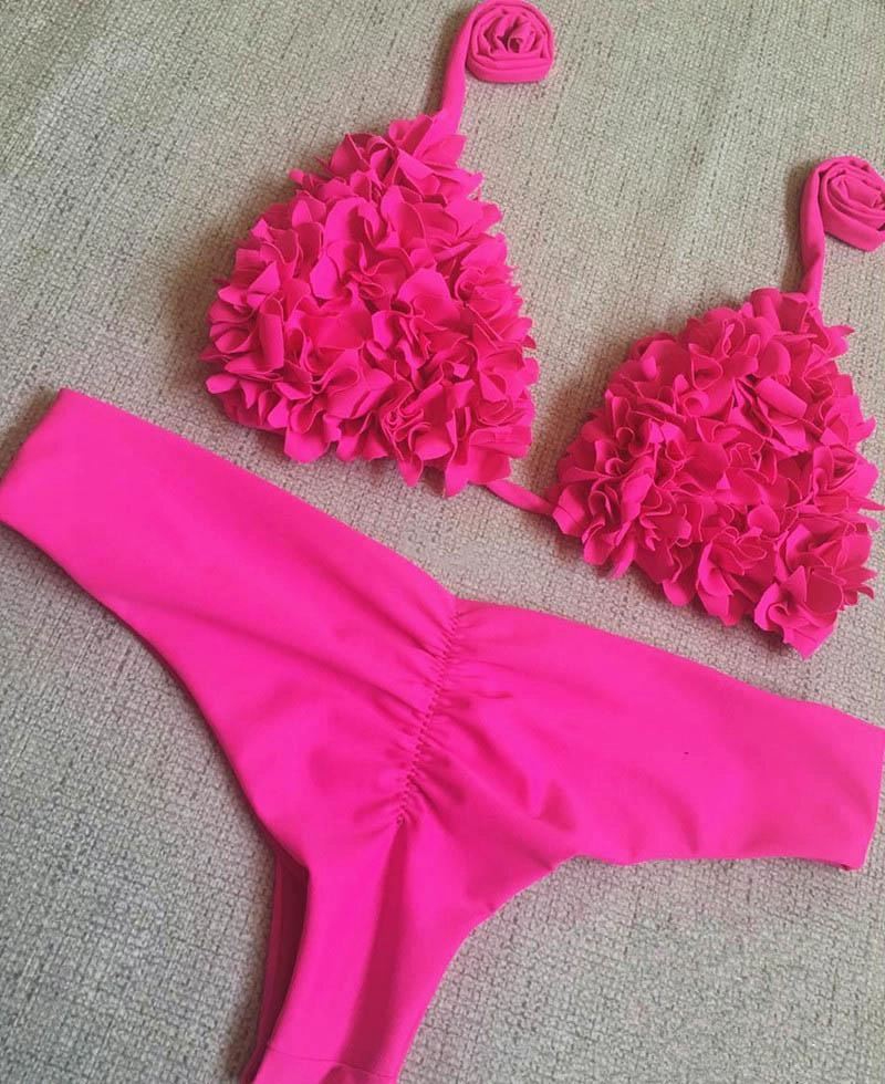 Brazilian Biquini Mujer Tow Pieces Bikini Set Sexy Swimwear Women Swimsuit Halter Bathing Suits Beach Wear Swim Print