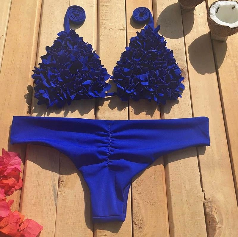 Brazilian Biquini Mujer Tow Pieces Bikini Set Sexy Swimwear Women Swimsuit Halter Bathing Suits Beach Wear Swim Print