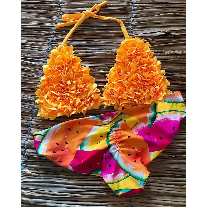Brazilian Biquini Mujer Tow Pieces Bikini Set Sexy Swimwear Women Swimsuit Halter Bathing Suits Beach Wear Swim Print