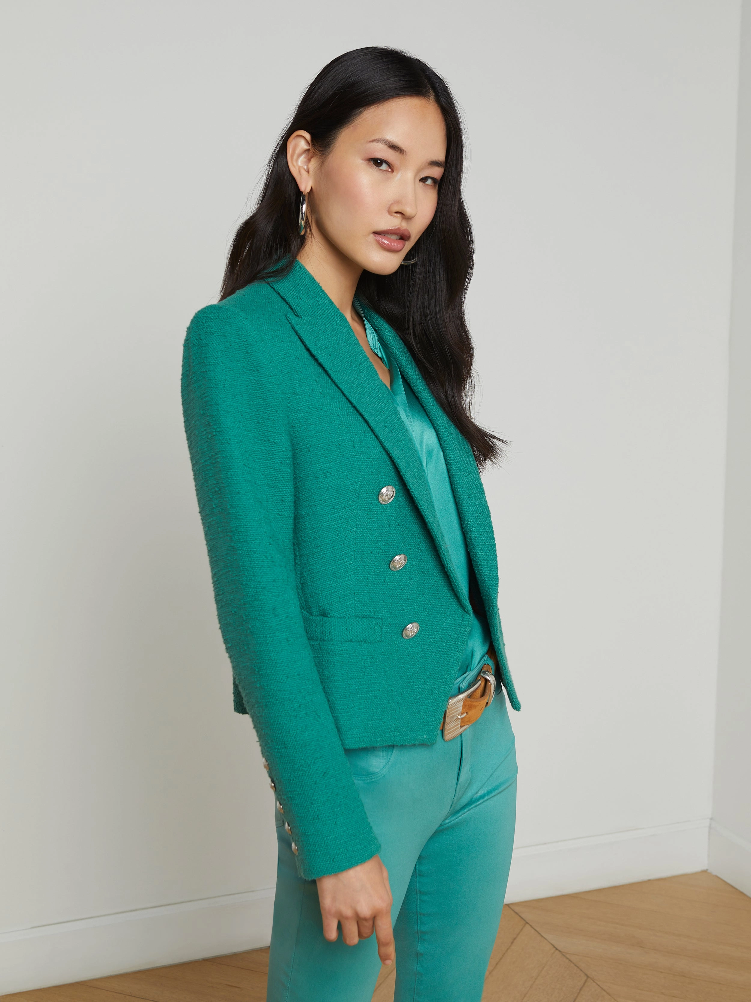 Brooke Open-Front Blazer