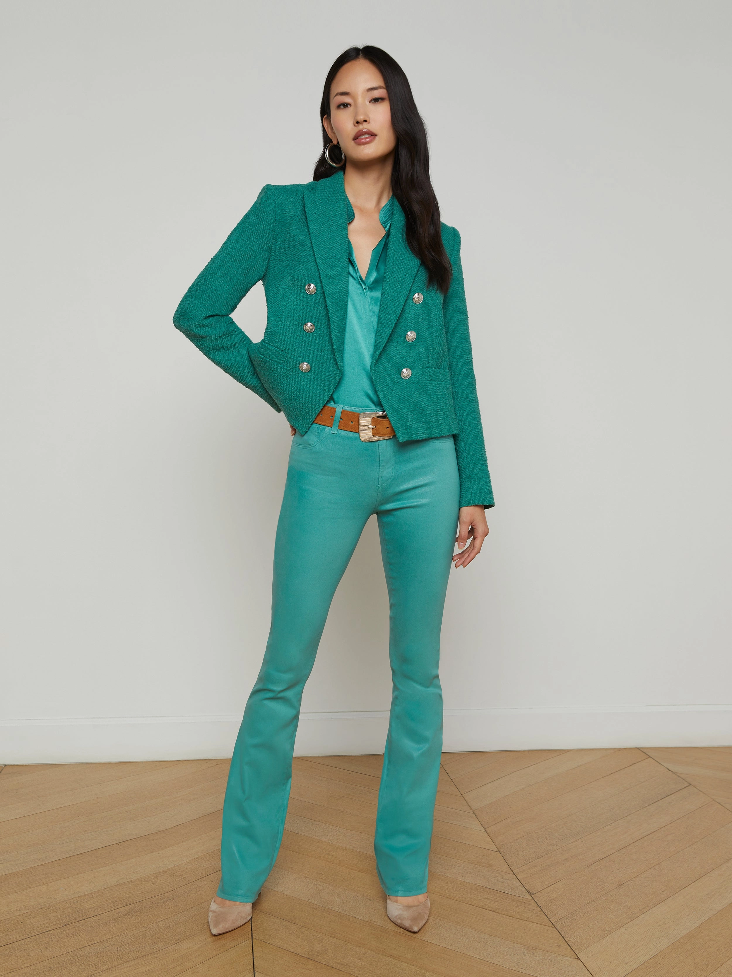 Brooke Open-Front Blazer