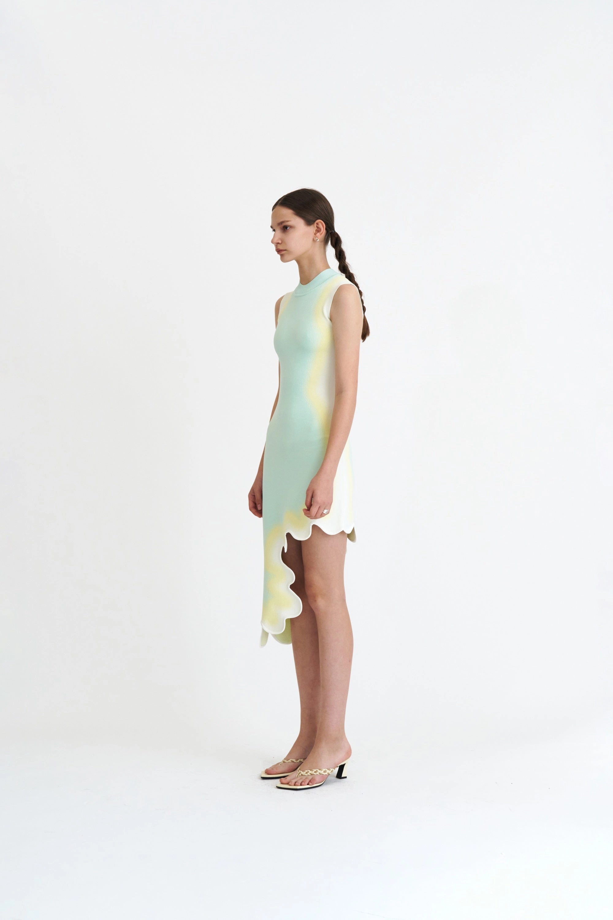 BROOKLYN WAVY ASYMMETRIC DRESS