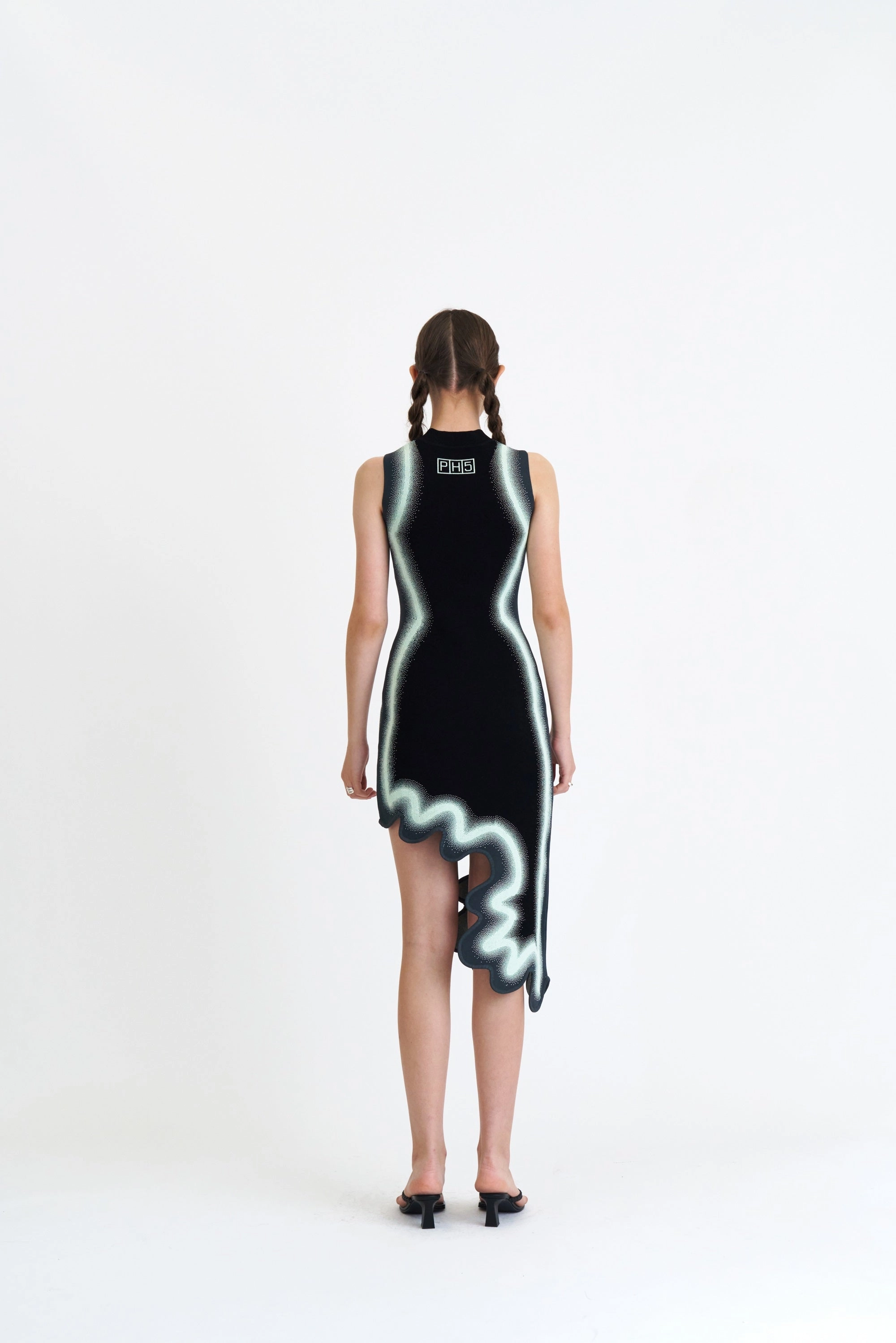 BROOKLYN WAVY ASYMMETRIC DRESS