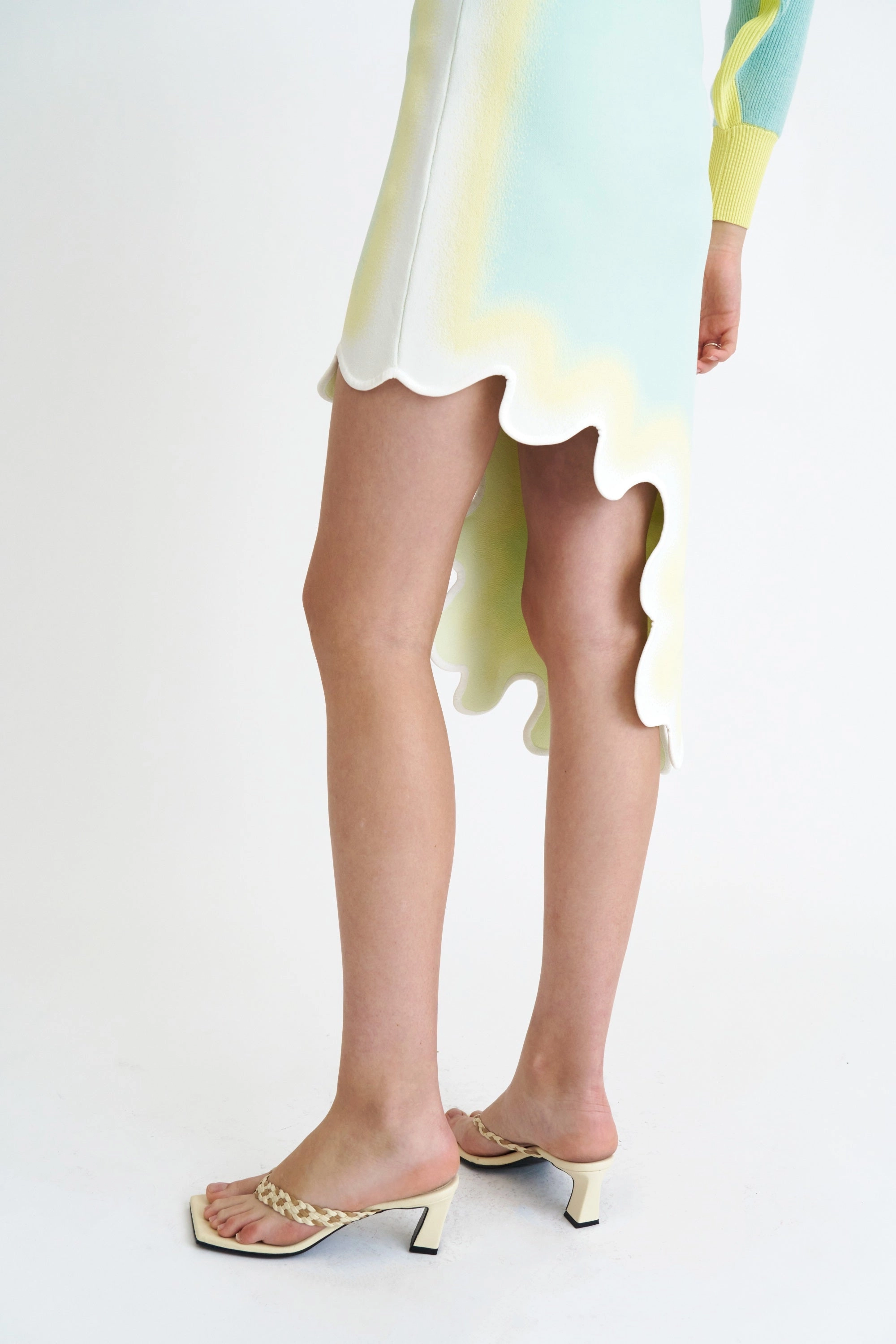 BROOKLYN WAVY ASYMMETRIC DRESS