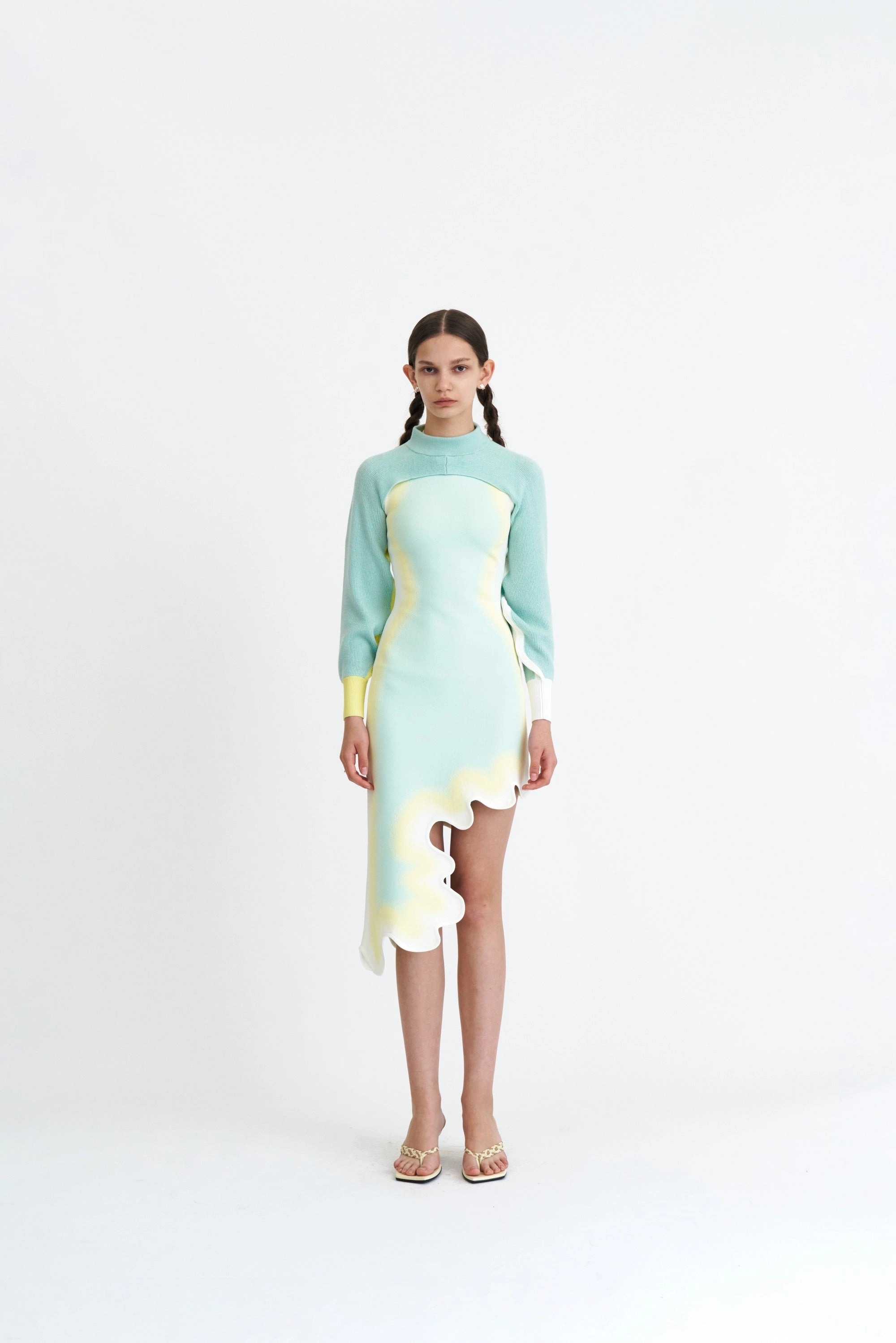 BROOKLYN WAVY ASYMMETRIC DRESS