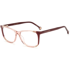 Carolina Herrera Women's Eyeglasses - 55mm Burgundy Nude Rectangular | CH 0066 0C19