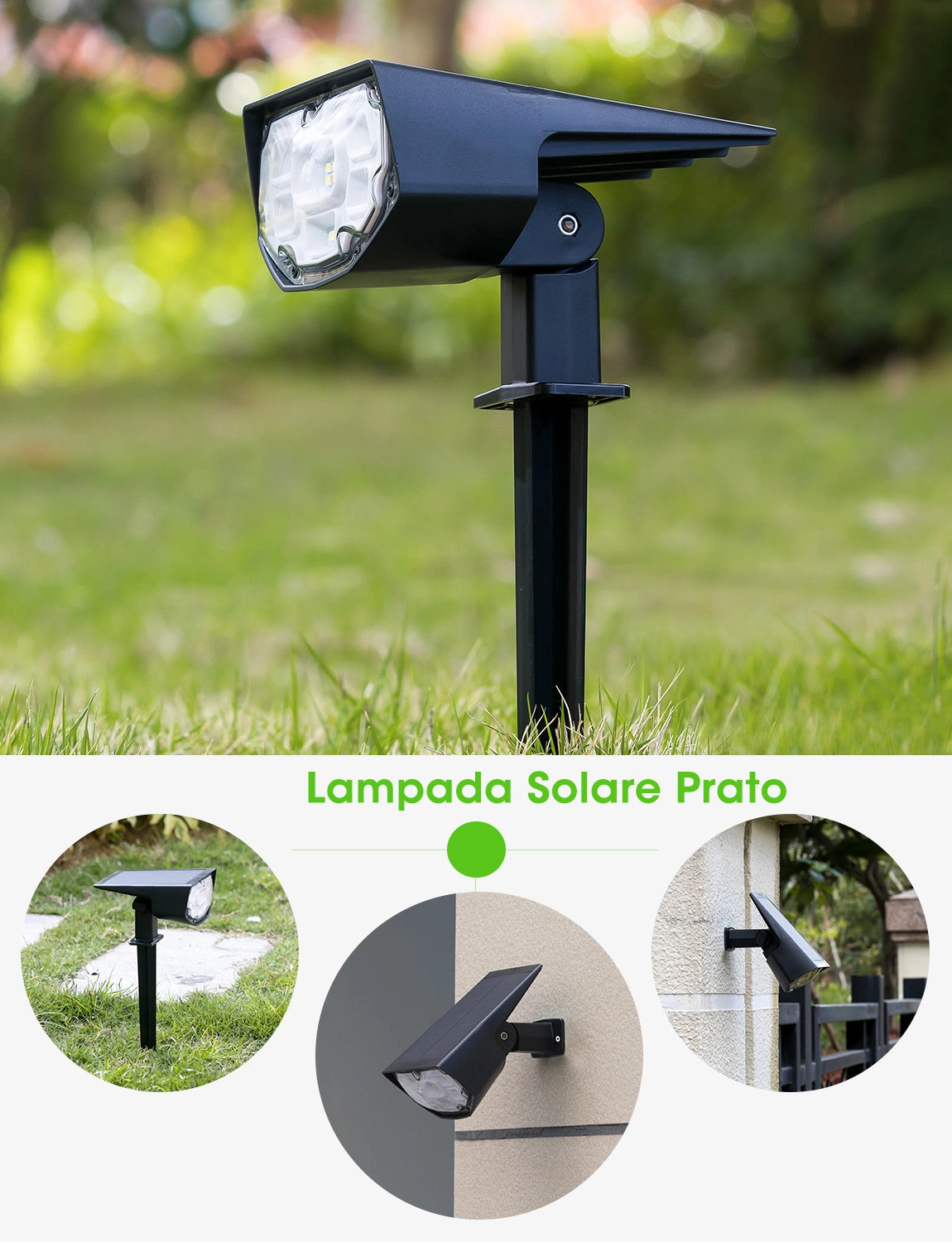 CD190 Solar Spot Lights Outdoor 2 Pack, Cold White