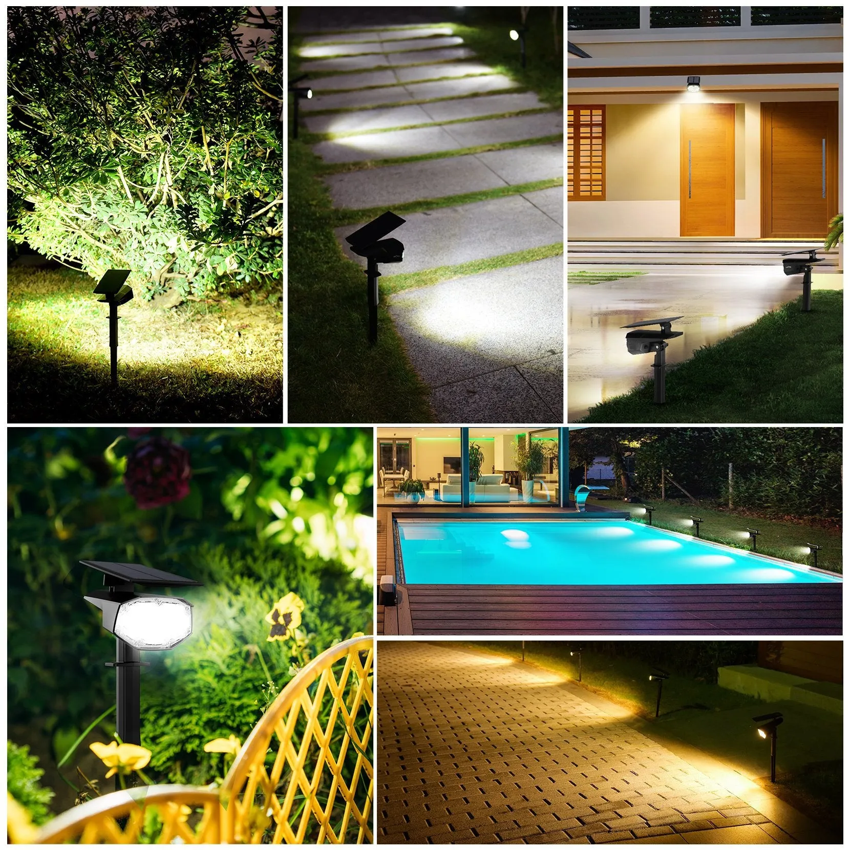CD295 Solar Landscape Spotlights Outdoor Pro 4 Pack