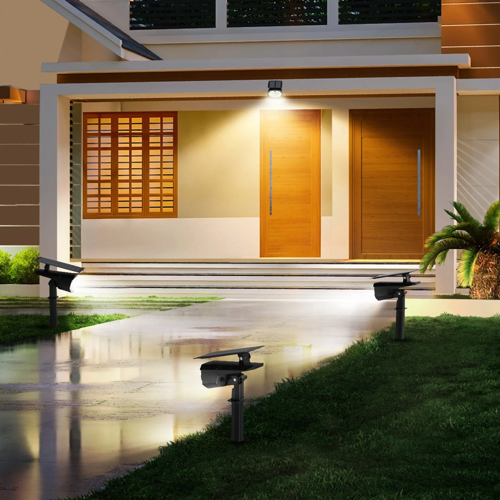 CD295 Solar Landscape Spotlights Outdoor Pro 4 Pack