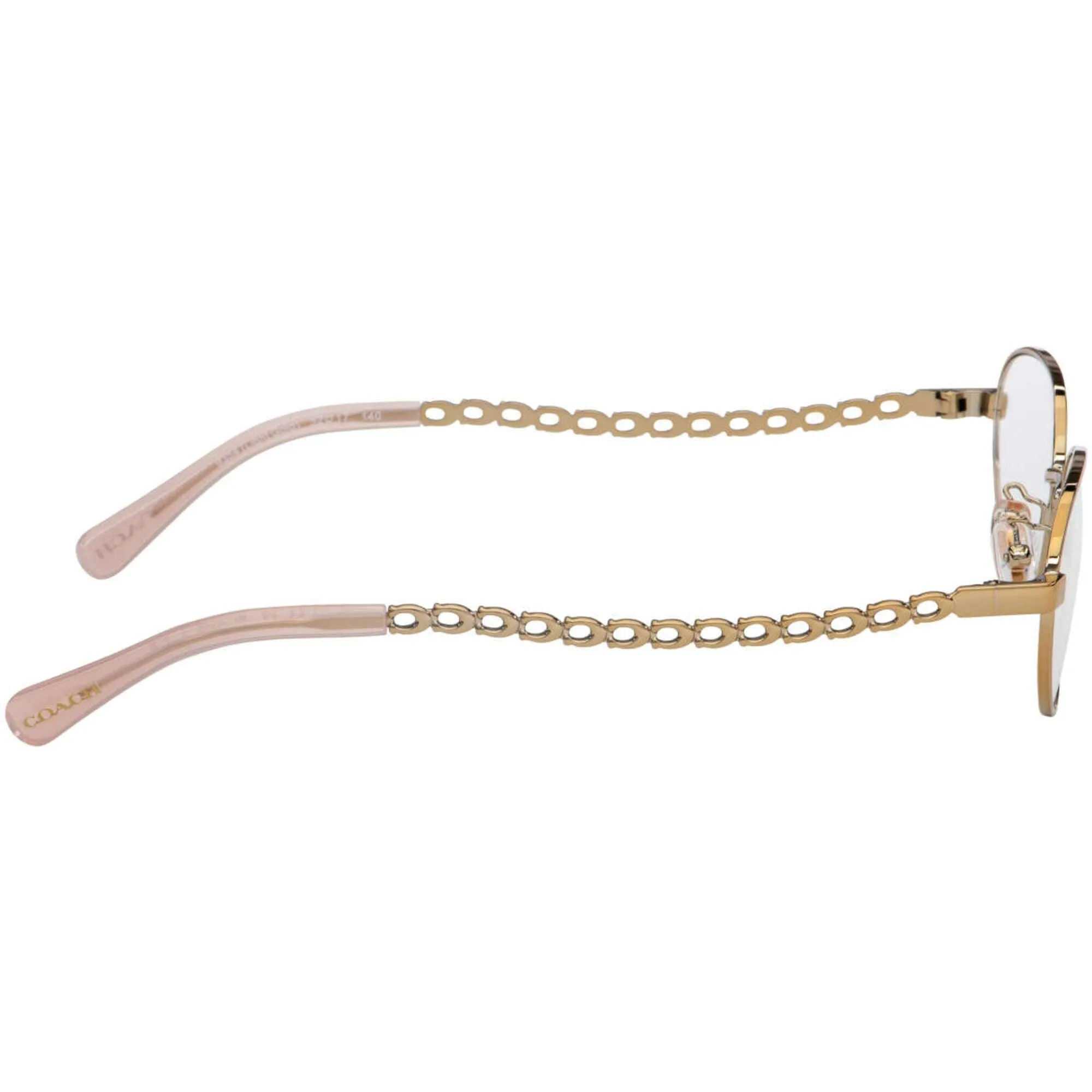 Coach Women's Eyeglasses - Light Gold Metal Oval Full Rim Frame | COACH 0HC5114 9354
