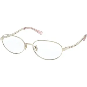 Coach Women's Eyeglasses - Light Gold Metal Oval Full Rim Frame | COACH 0HC5114 9354