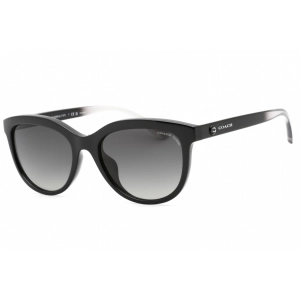 Coach Women's Sunglasses - Black Cat Eye Frame Grey Gradient Lens | 0HC8285U 5002T3
