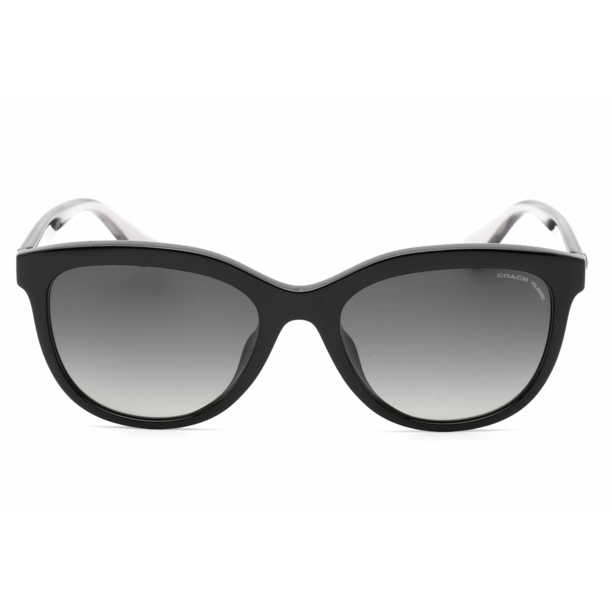 Coach Women's Sunglasses - Black Cat Eye Frame Grey Gradient Lens | 0HC8285U 5002T3