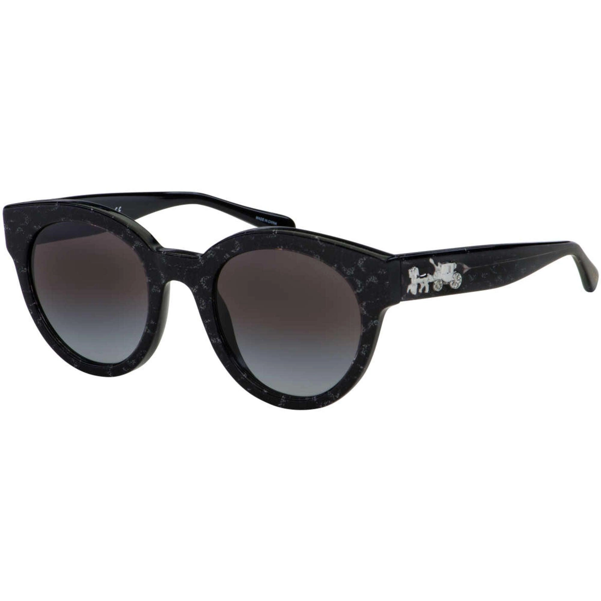 Coach Women's Sunglasses - Dark Grey Gradient Lens Round Frame | 0HC8265 55728G51