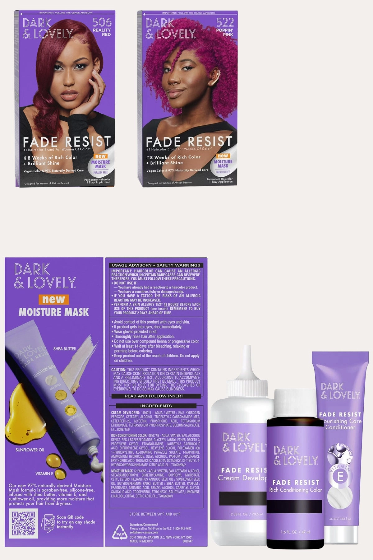 DARK AND LOVELY FADE RESIST RICH CONDITIONING COLOR KIT