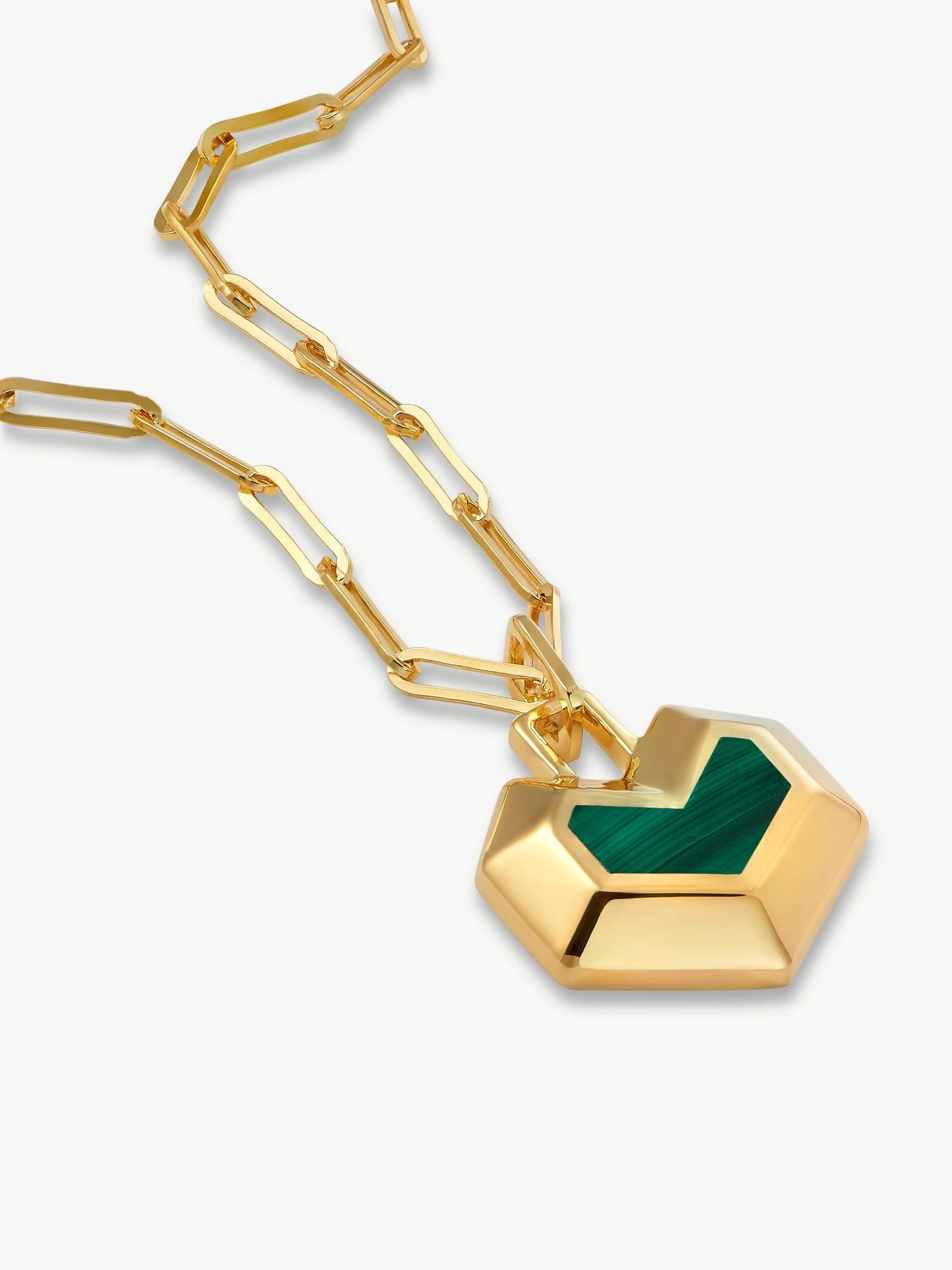 Daryl 18k Gold Plated Necklace | Malachite
