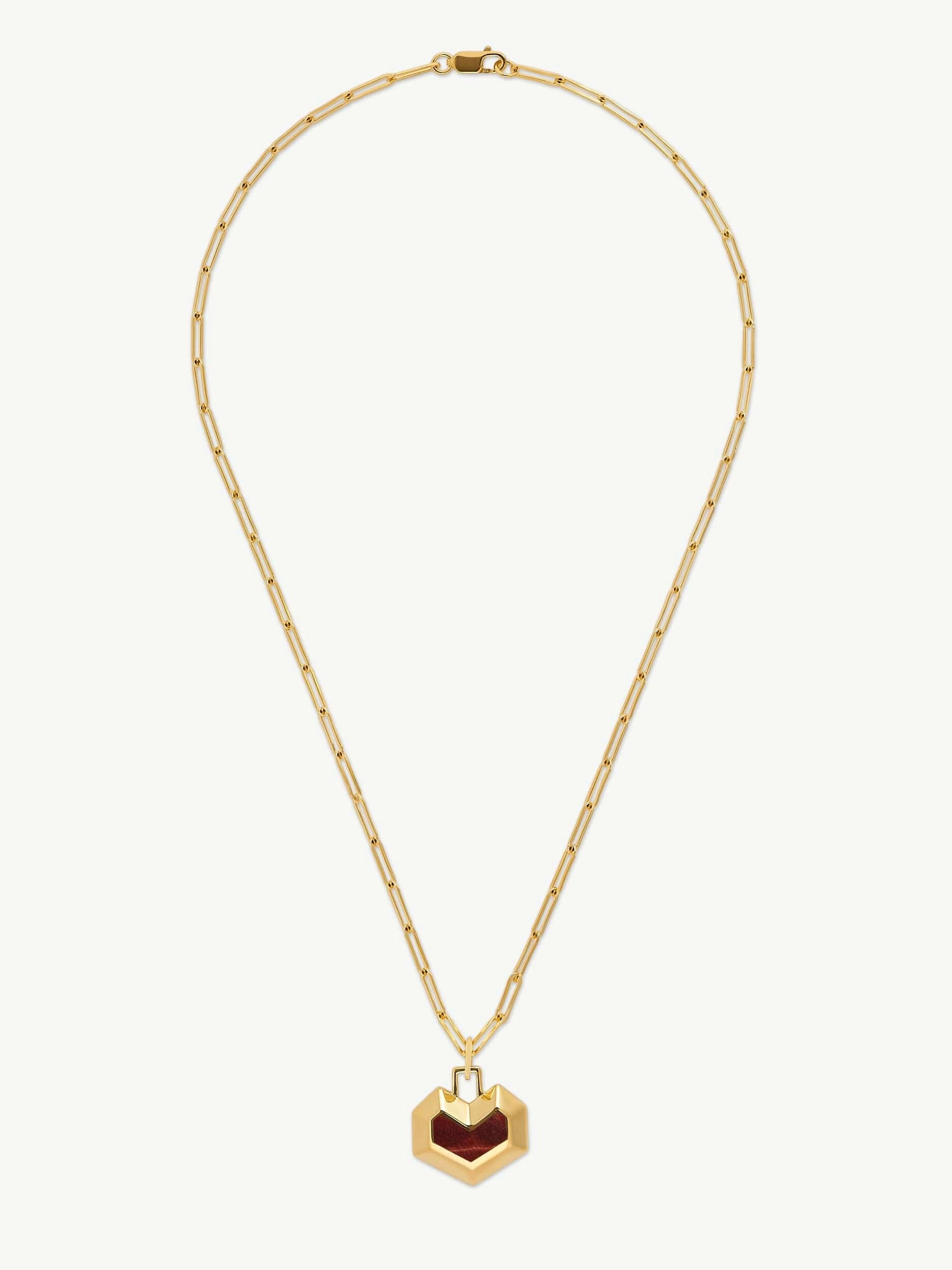 Daryl 18k Gold Plated Necklace | Red Tiger Eye