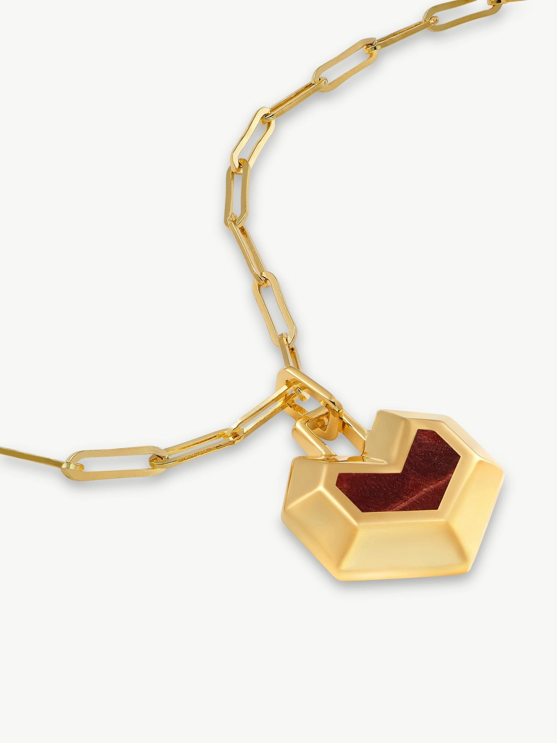 Daryl 18k Gold Plated Necklace | Red Tiger Eye
