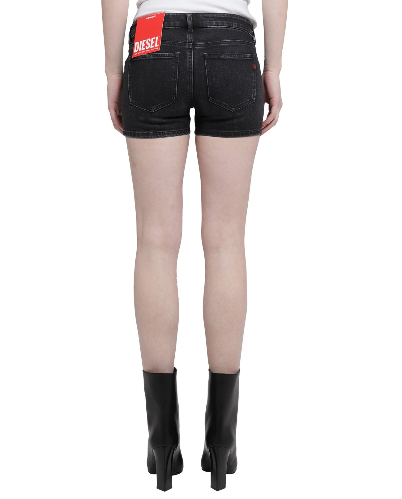 Diesel Low Rise Fitted Denim Shorts