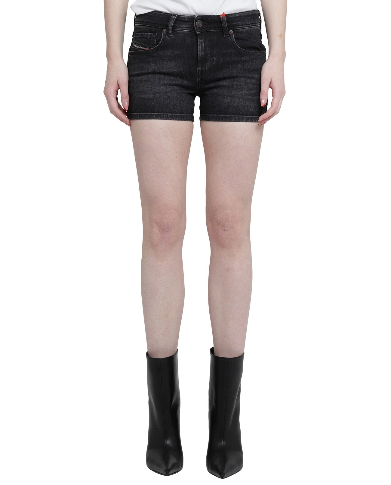 Diesel Low Rise Fitted Denim Shorts