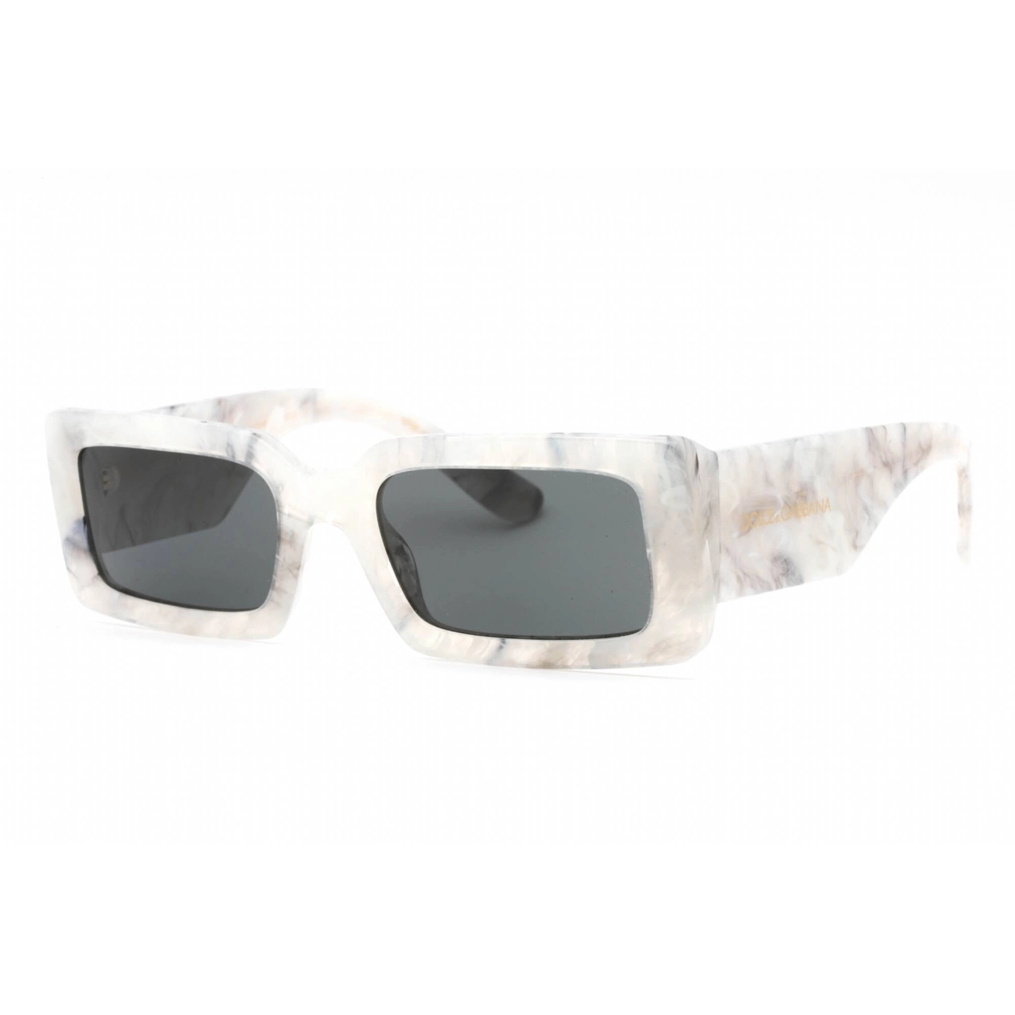 Dolce & Gabbana Women's Sunglasses - Grey Marble Rectangular Frame | 0DG4416 342887