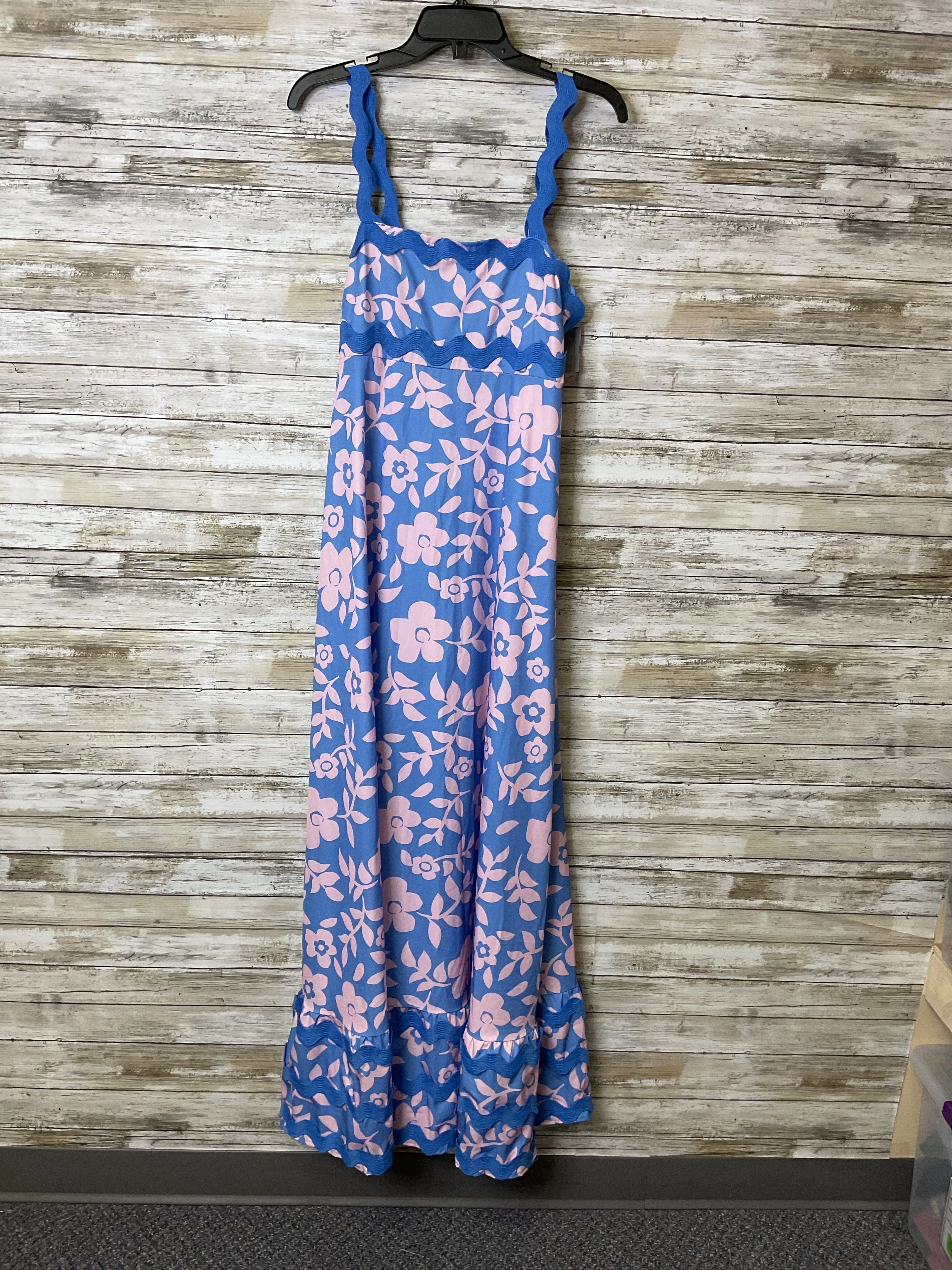 Dress Casual Maxi By Clothes Mentor In Blue & Pink, Size:Osfm