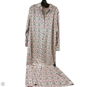 Dress Casual Maxi By Loft In Orange & White, Size: Xl