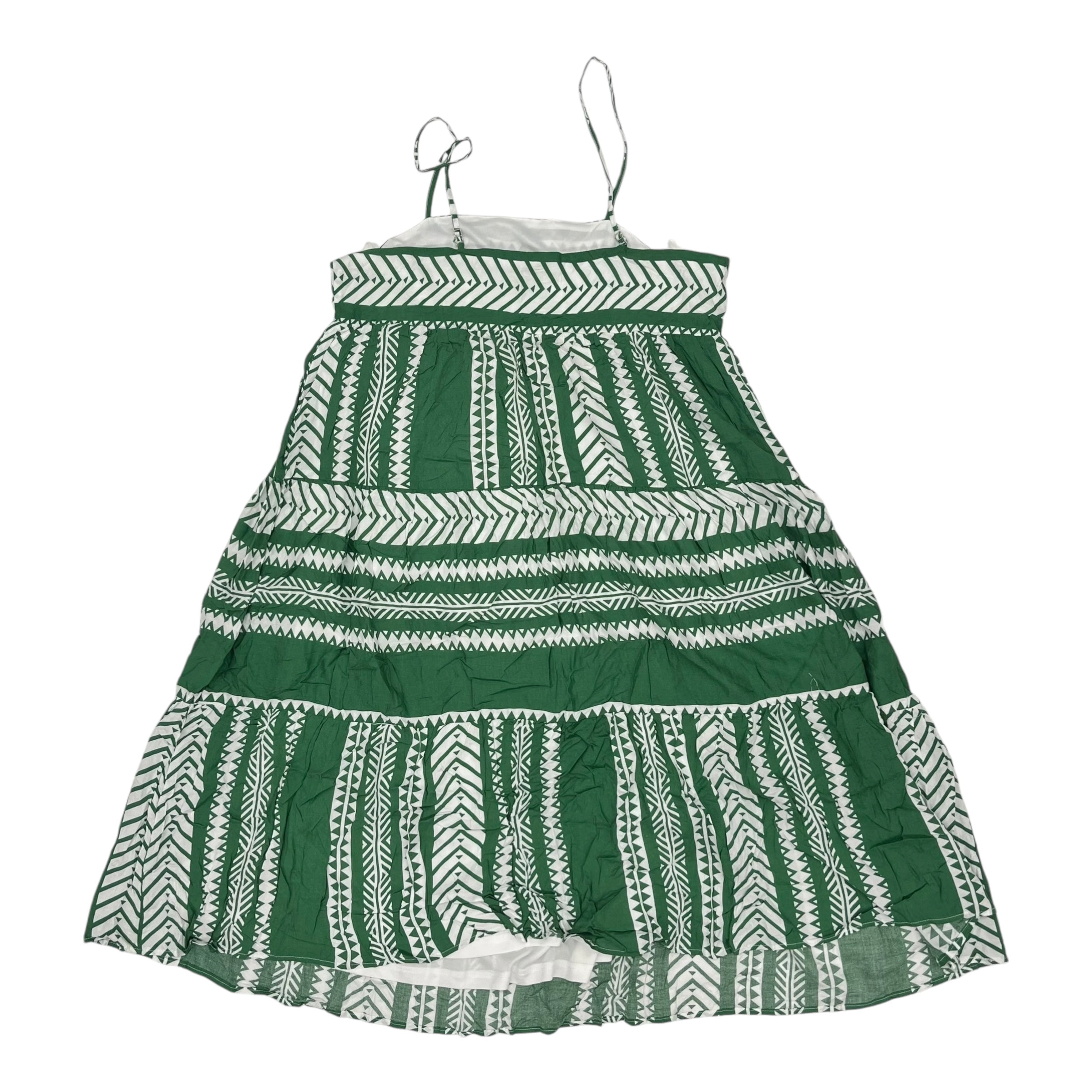 Dress Casual Midi By Jodifl In Green & White, Size:L