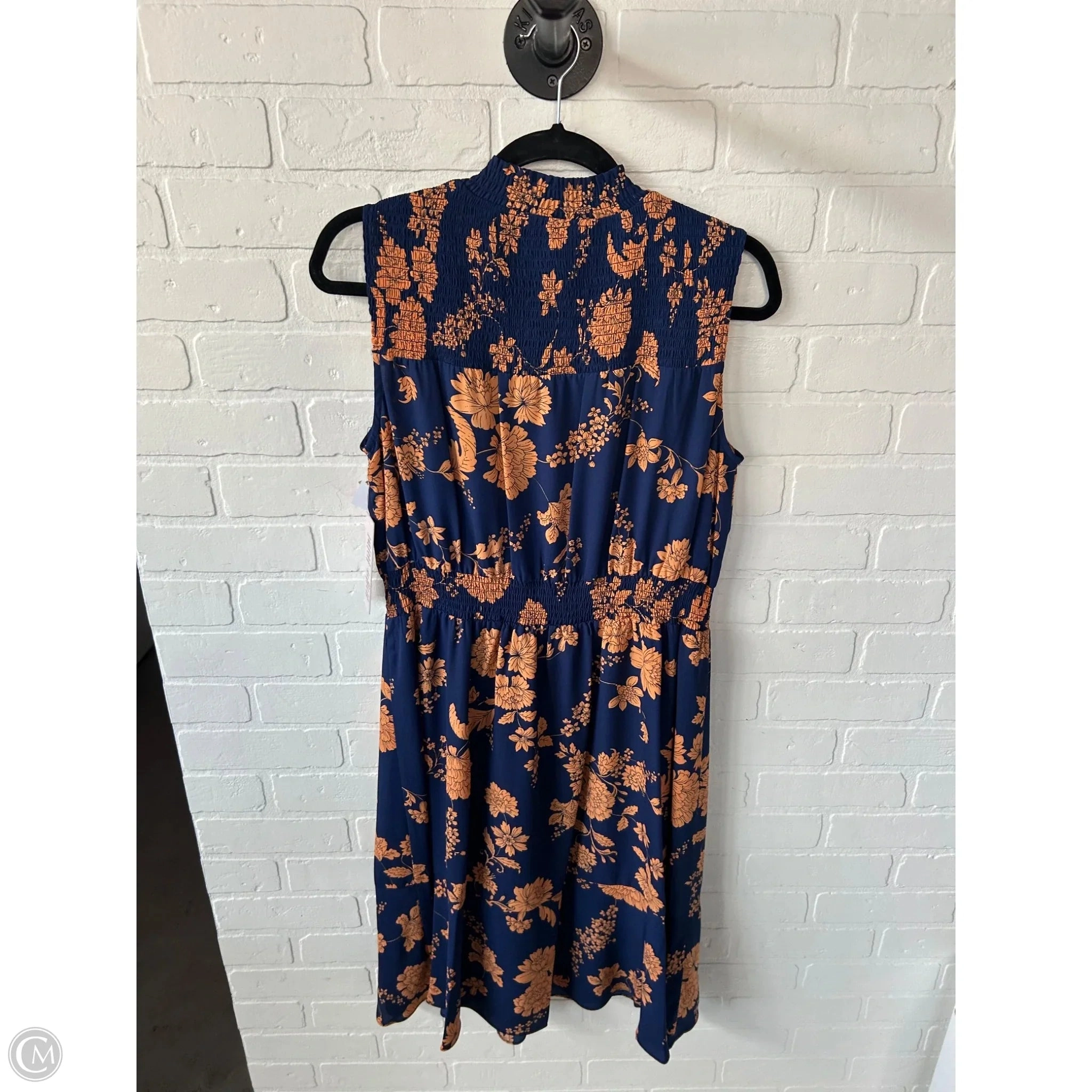 Dress Casual Midi By Nanette By Nanette Lepore In Blue & Orange, Size: L