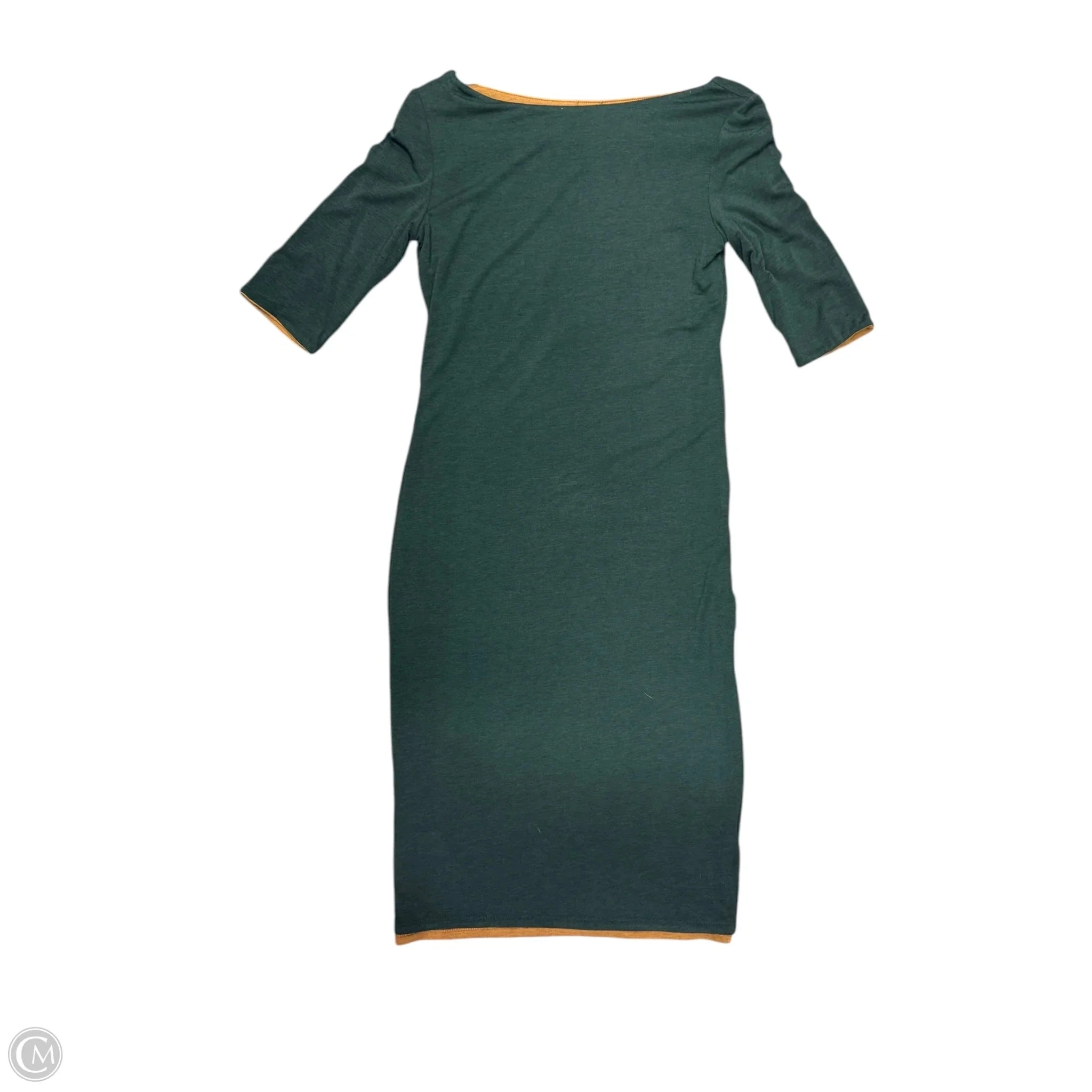 Dress Casual Midi By Prana In Green & Tan, Size: 4