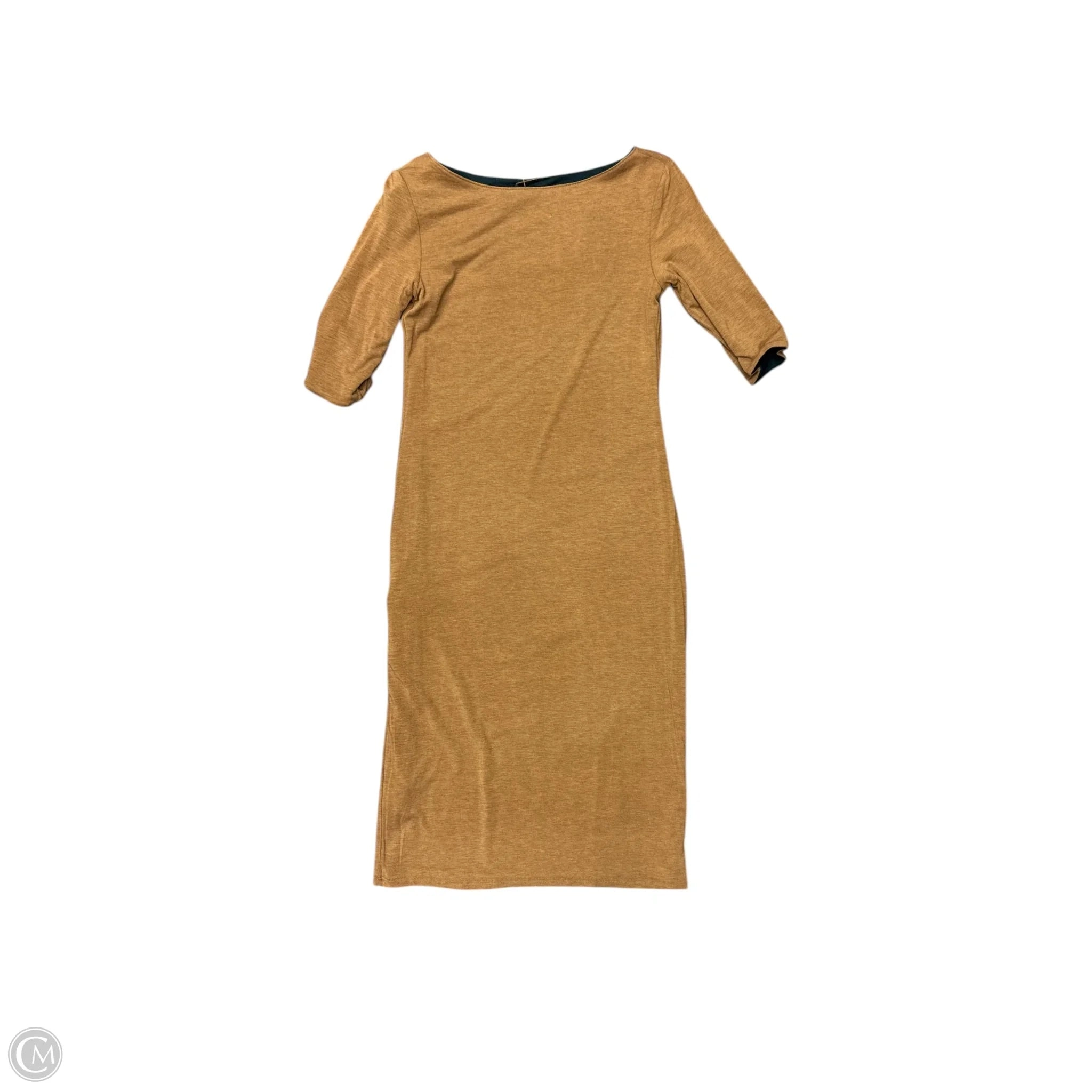 Dress Casual Midi By Prana In Green & Tan, Size: 4