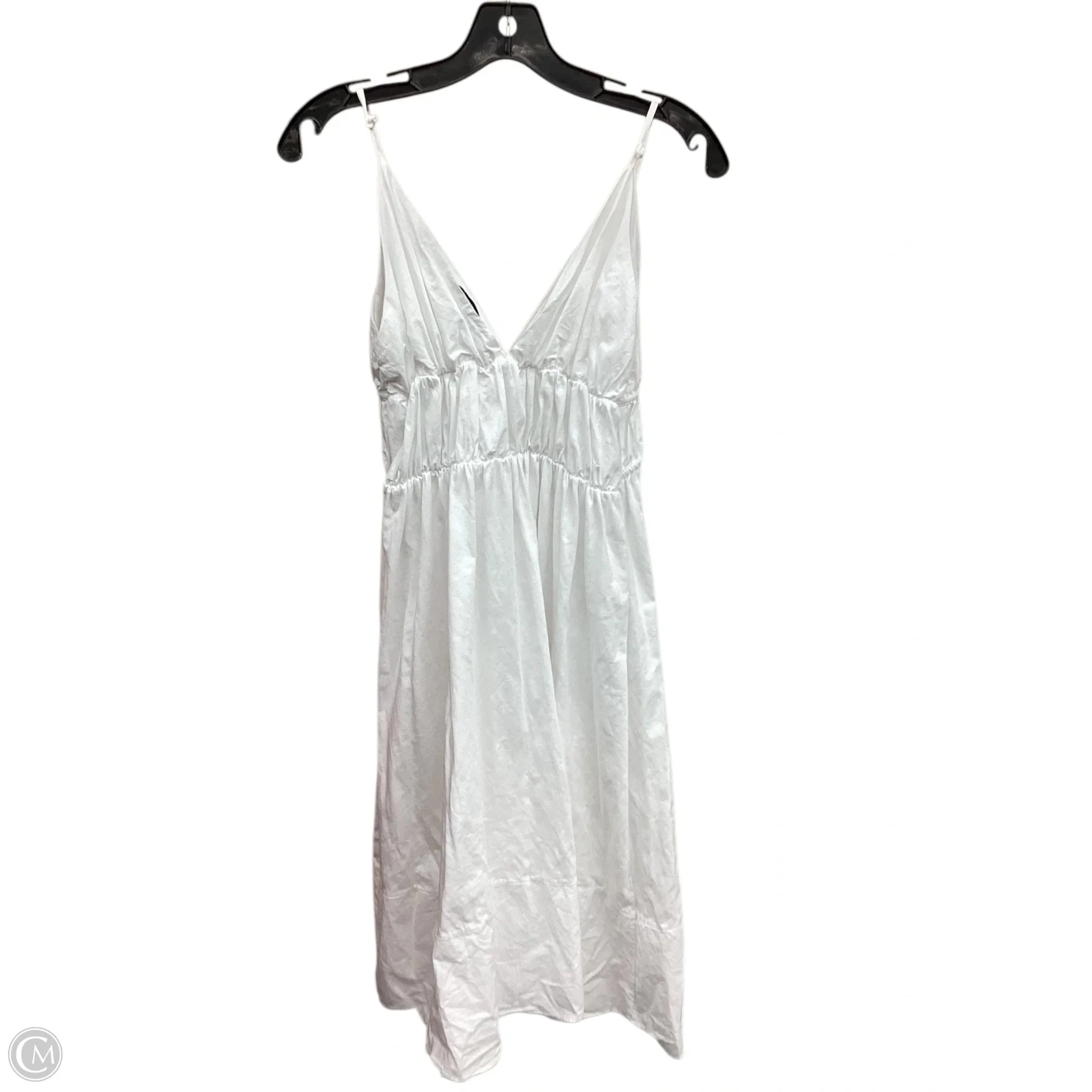 Dress Casual Midi By Zara In White, Size: L