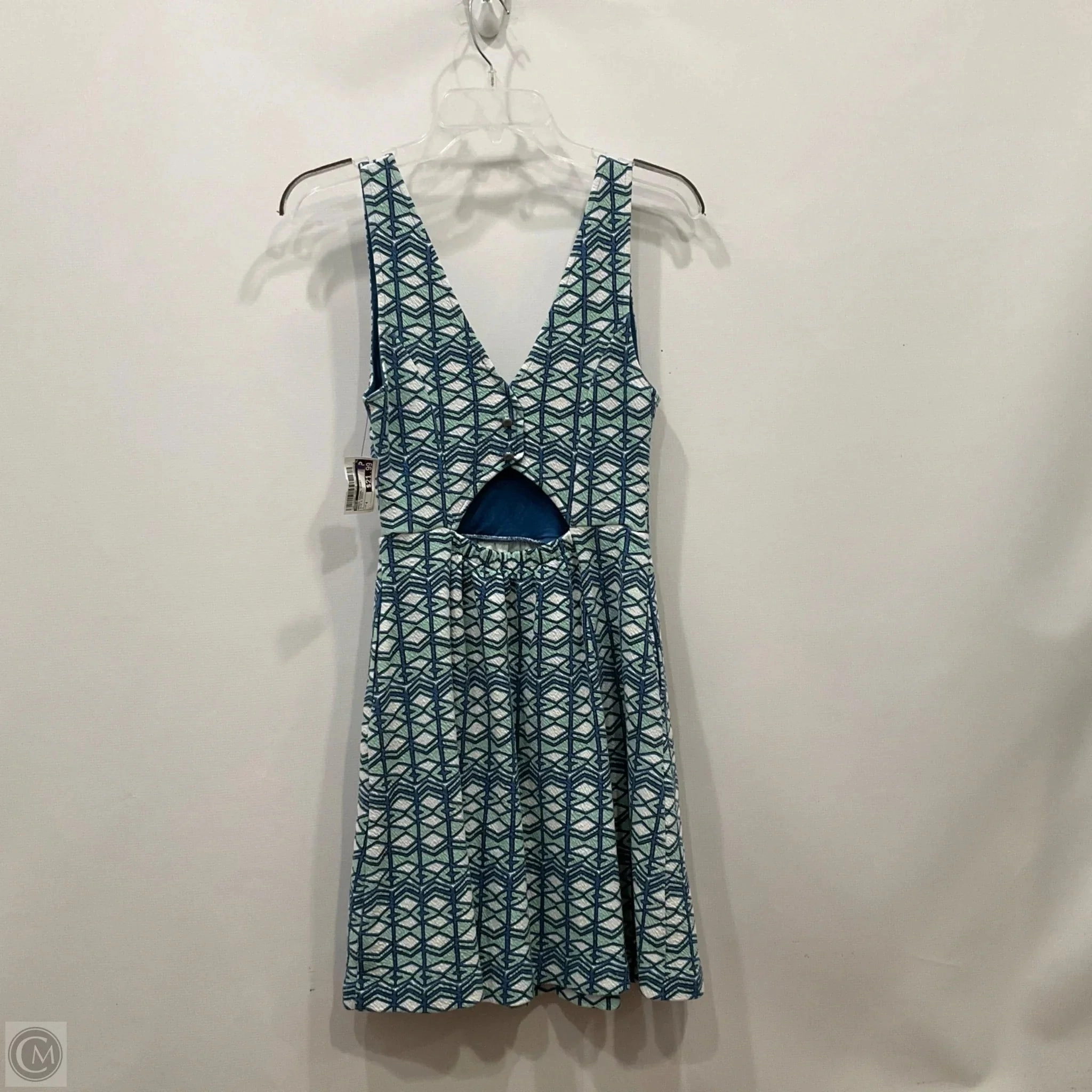 Dress Casual Short By Maeve In Blue & Green, Size: 4