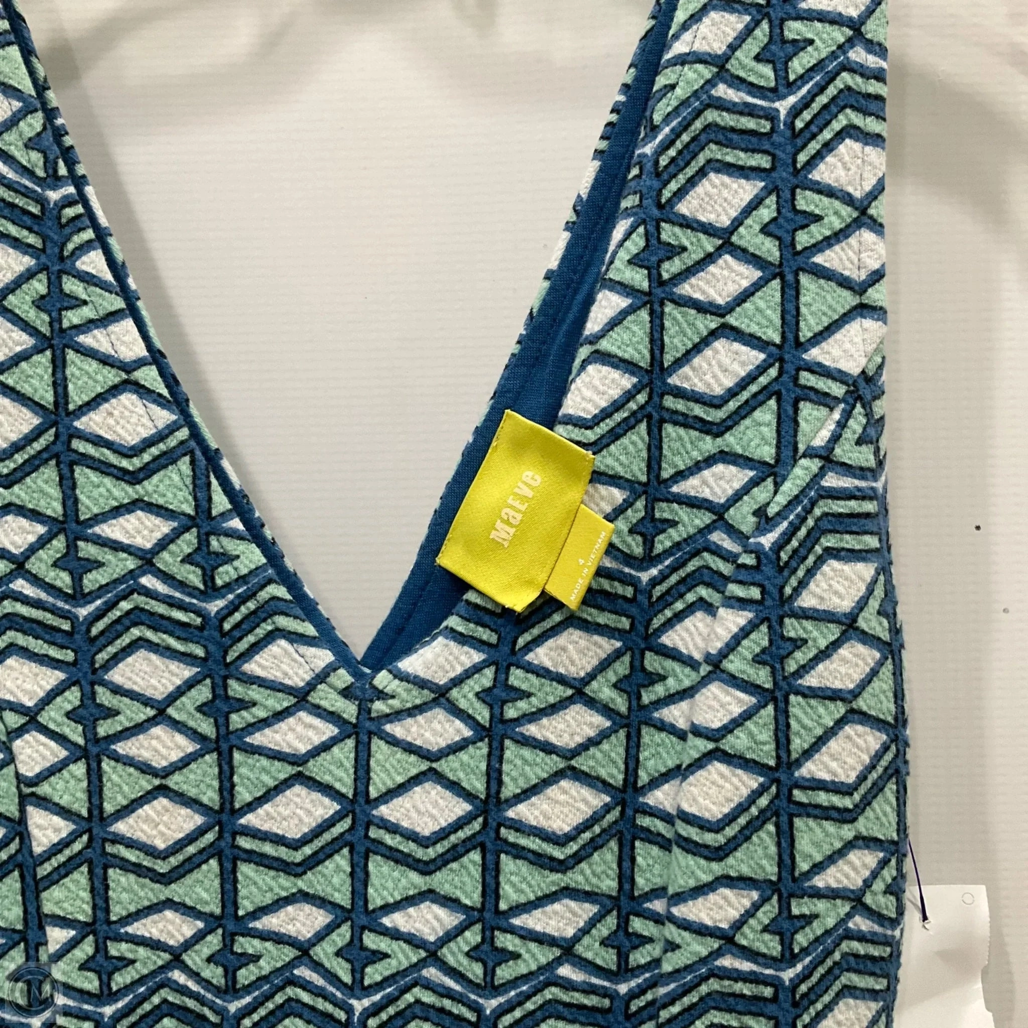Dress Casual Short By Maeve In Blue & Green, Size: 4