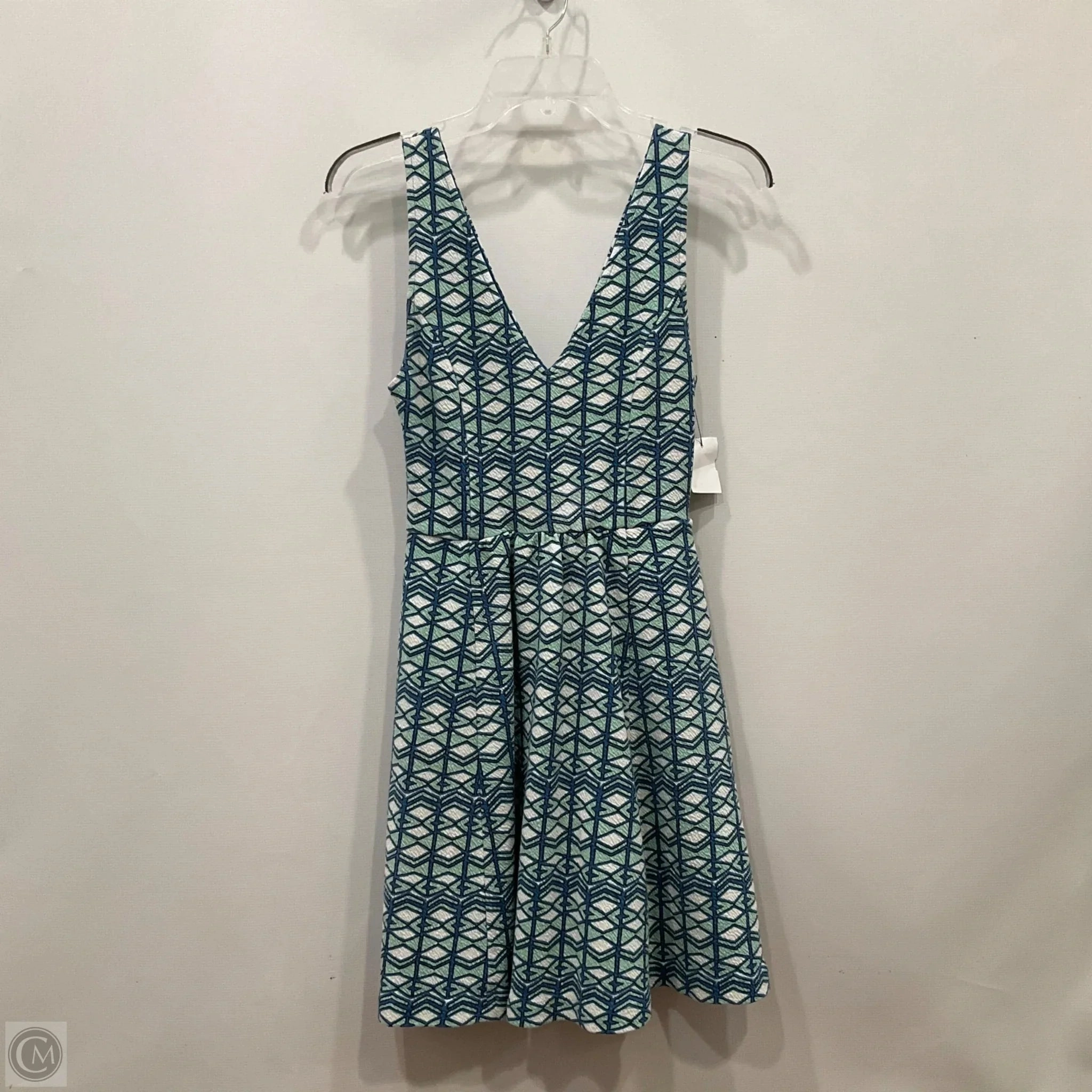 Dress Casual Short By Maeve In Blue & Green, Size: 4