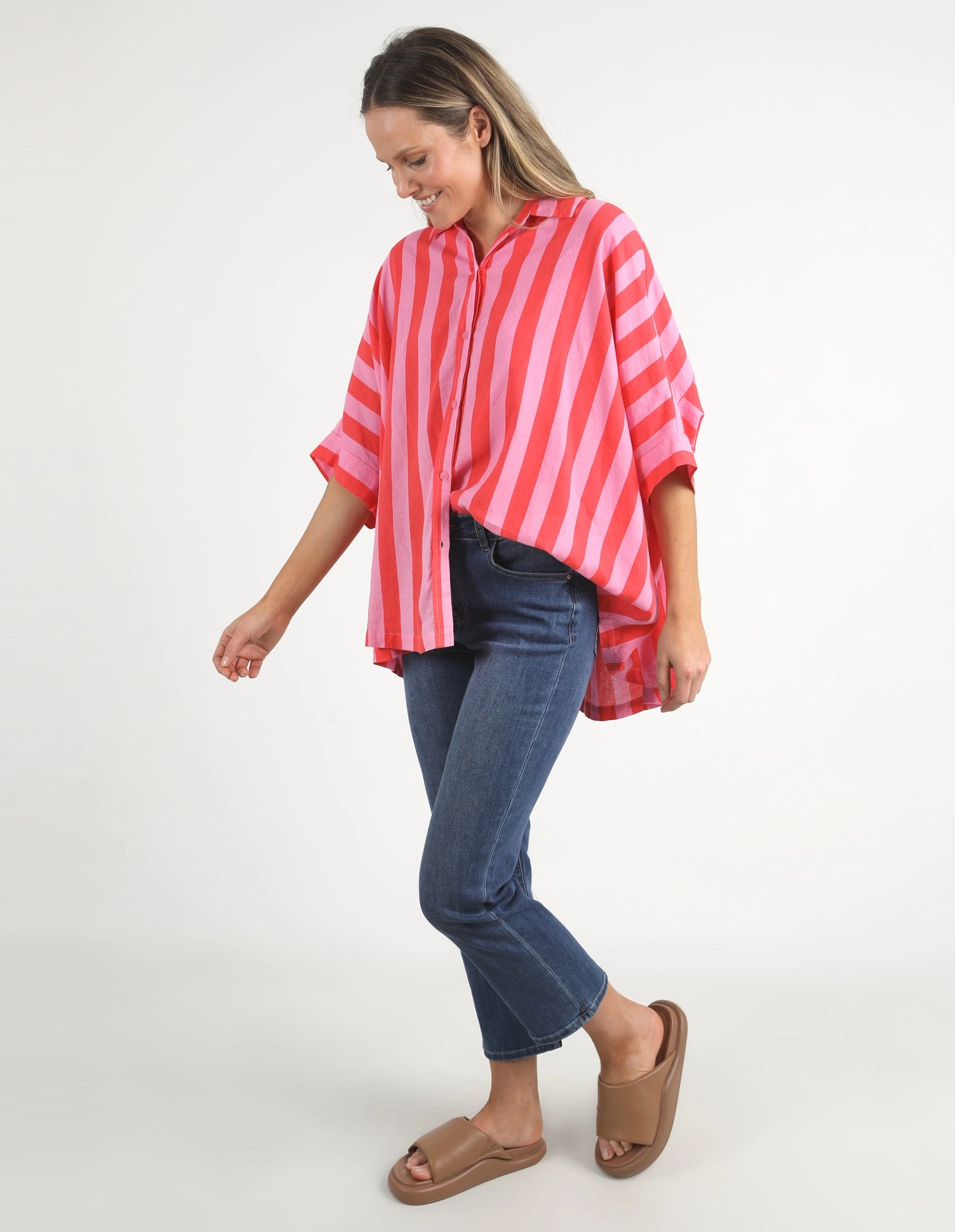 Elm Palermo Stripe Shirt Bittersweet/Strawberry Stripe