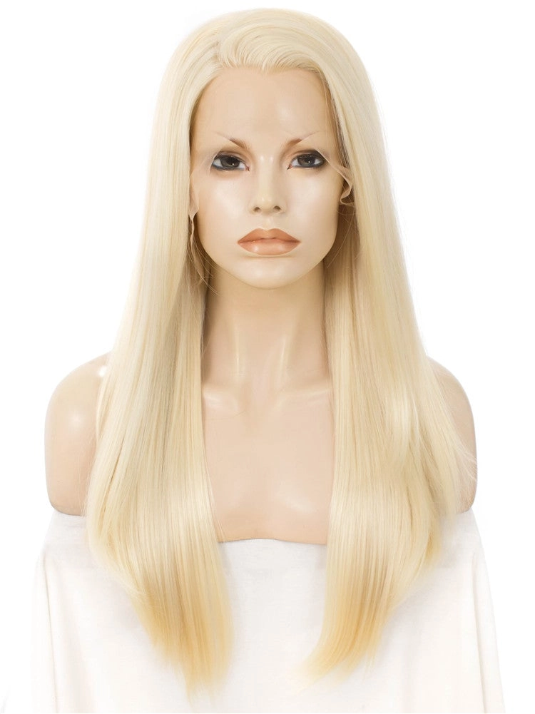 Emma - Bleach Blonde Natural Wavy Synthetic Lace Front Wig Imstyle