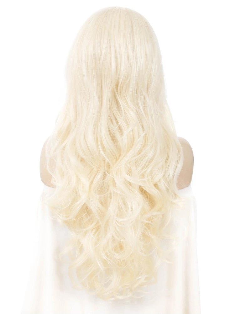 Emma - Bleach Blonde Natural Wavy Synthetic Lace Front Wig Imstyle